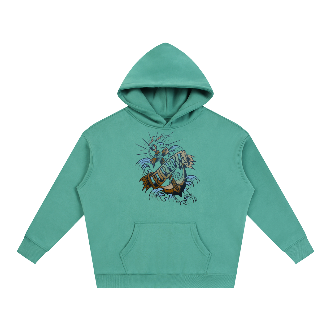 Eureka Anchor Oversize Fleeced Pullover Hoodie - CUSTOM ORDER