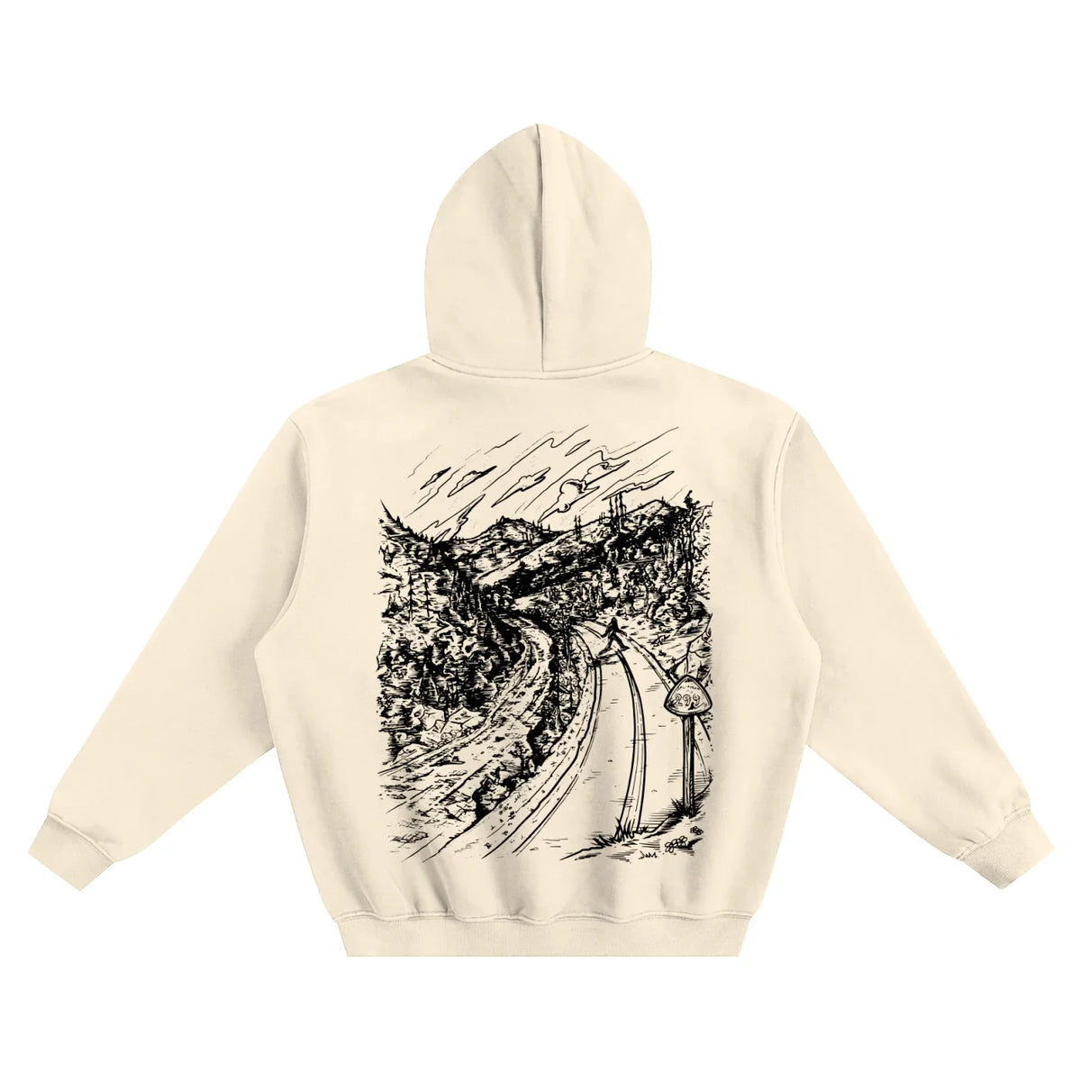 Highway 299 Bigfoot Fleeced Boxy Pullover Hoodie - CUSTOM ORDER