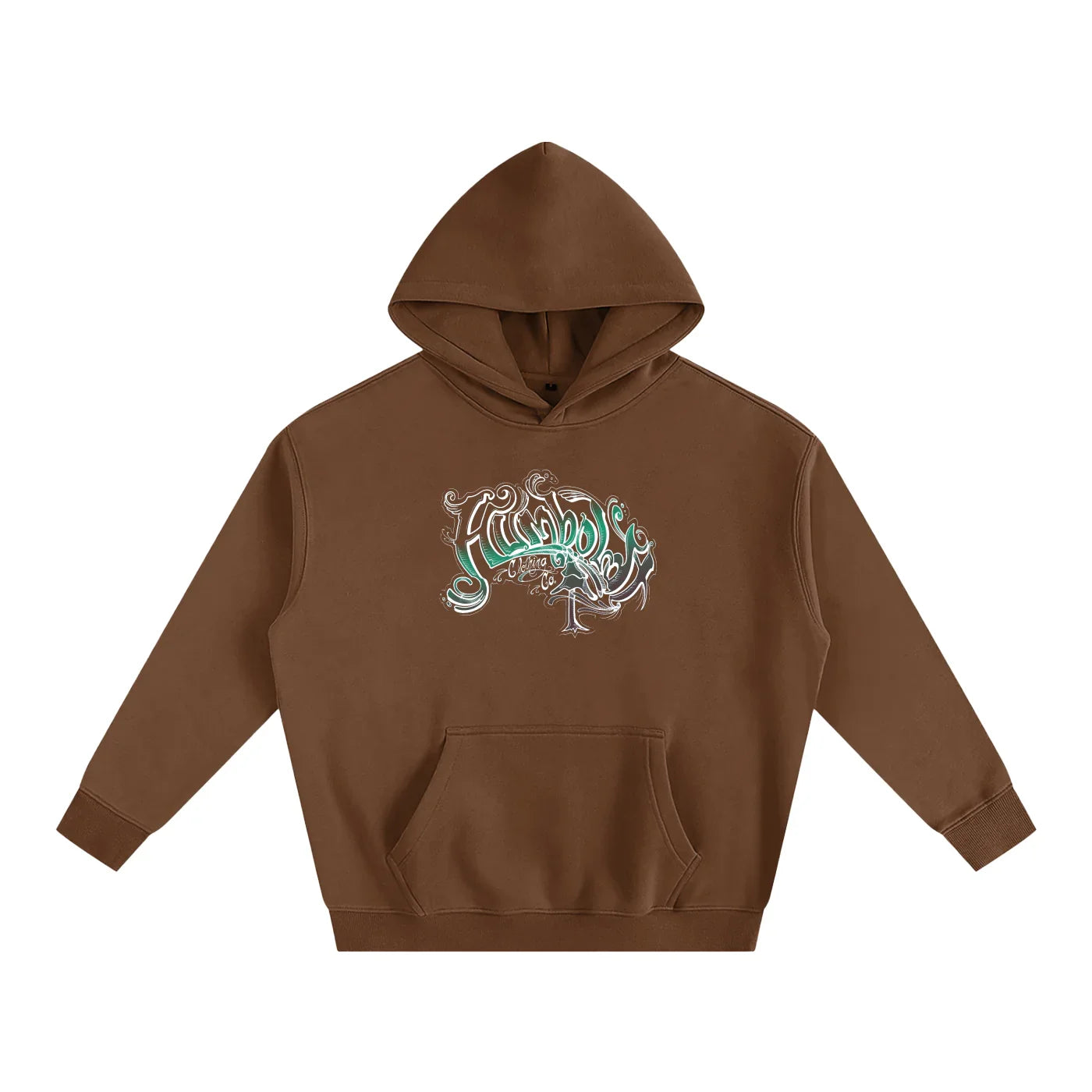 Scrolly Oversized Fleeced Pullover Hoodie - CUSTOM ORDER