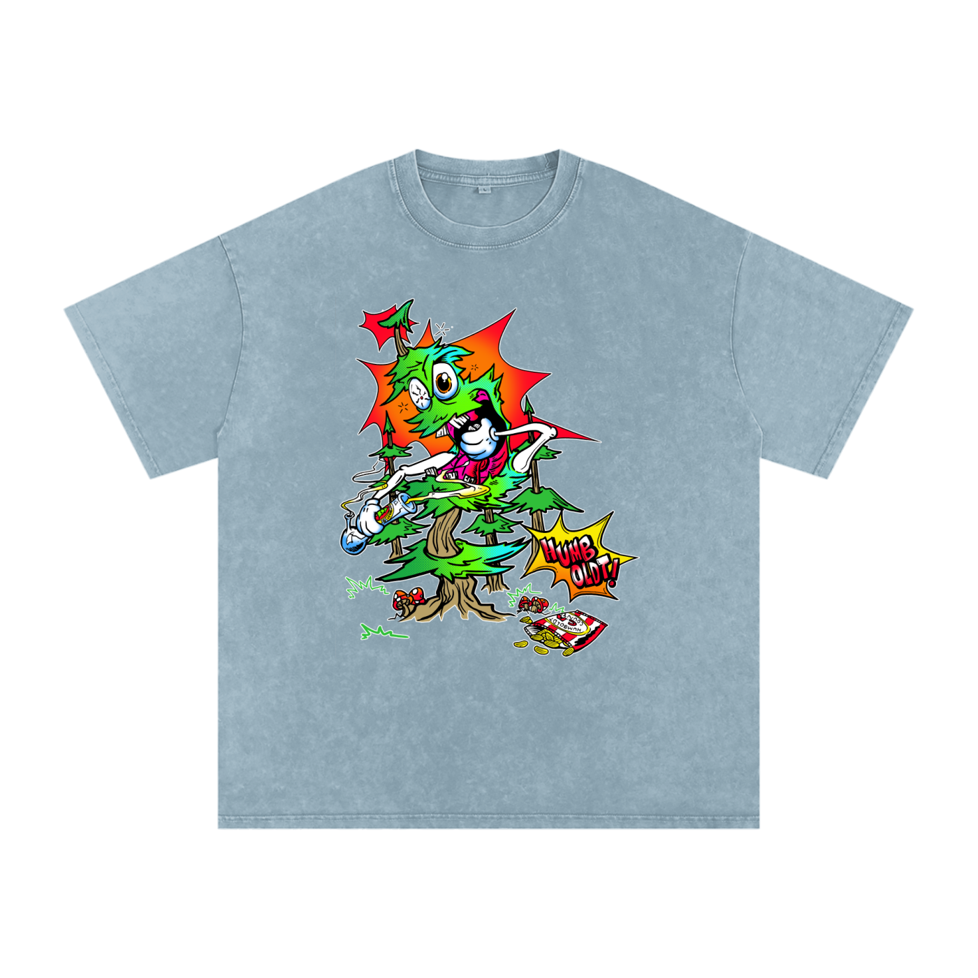 Woody Red Eyes Snow Washed Oversized Cotton TShirt - CUSTOM ORDER