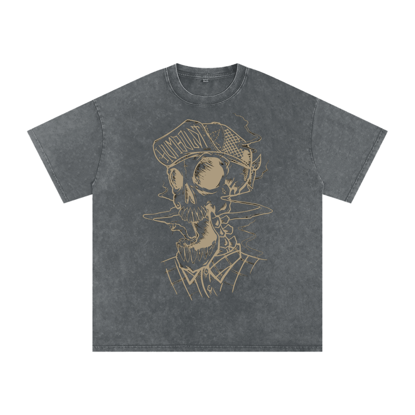 Skully Snow Washed Oversized Cotton T-Shirt-CUSTOM ORDER