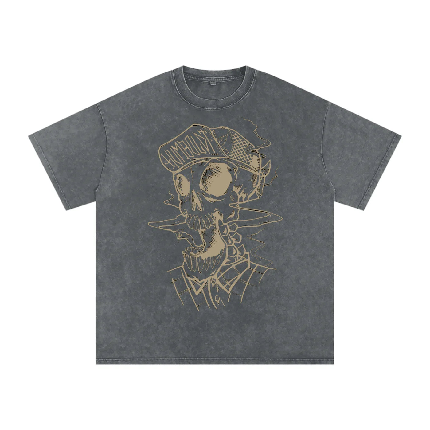 Skully Snow Washed Oversized Cotton Tshirt-CUSTOM ORDER