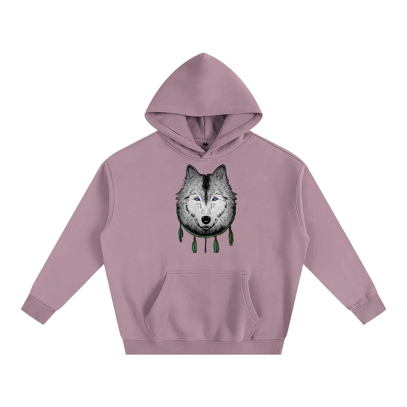 White Wolf Oversized Fleeced Pullover Hoodie - CUSTOM ORDER