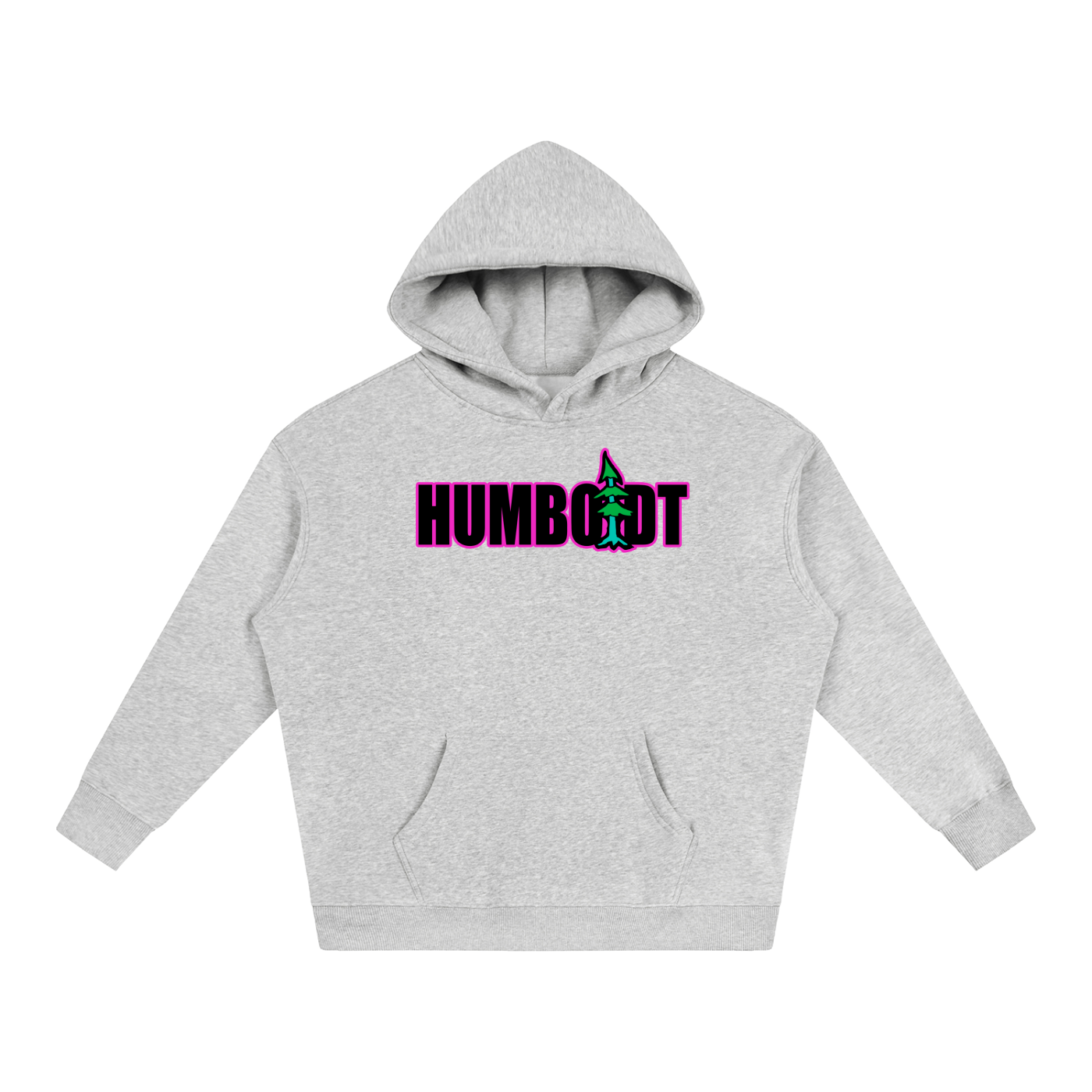 Humboldt Blockstyle Oversize Fleeced Pullover Hoodie Hot Pink Colorway - CUSTOM ORDER