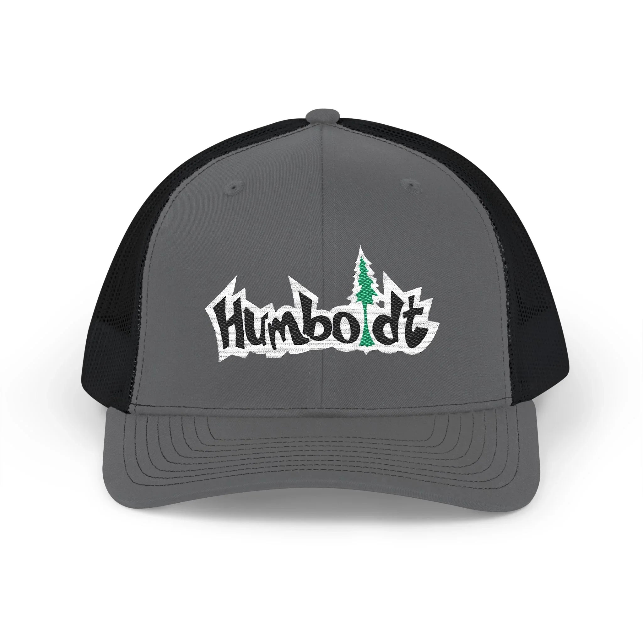 Treelogo Outline Trucker Richardson 112 Embroidered Snap Hat-Wht outline-CUSTOM ORDER