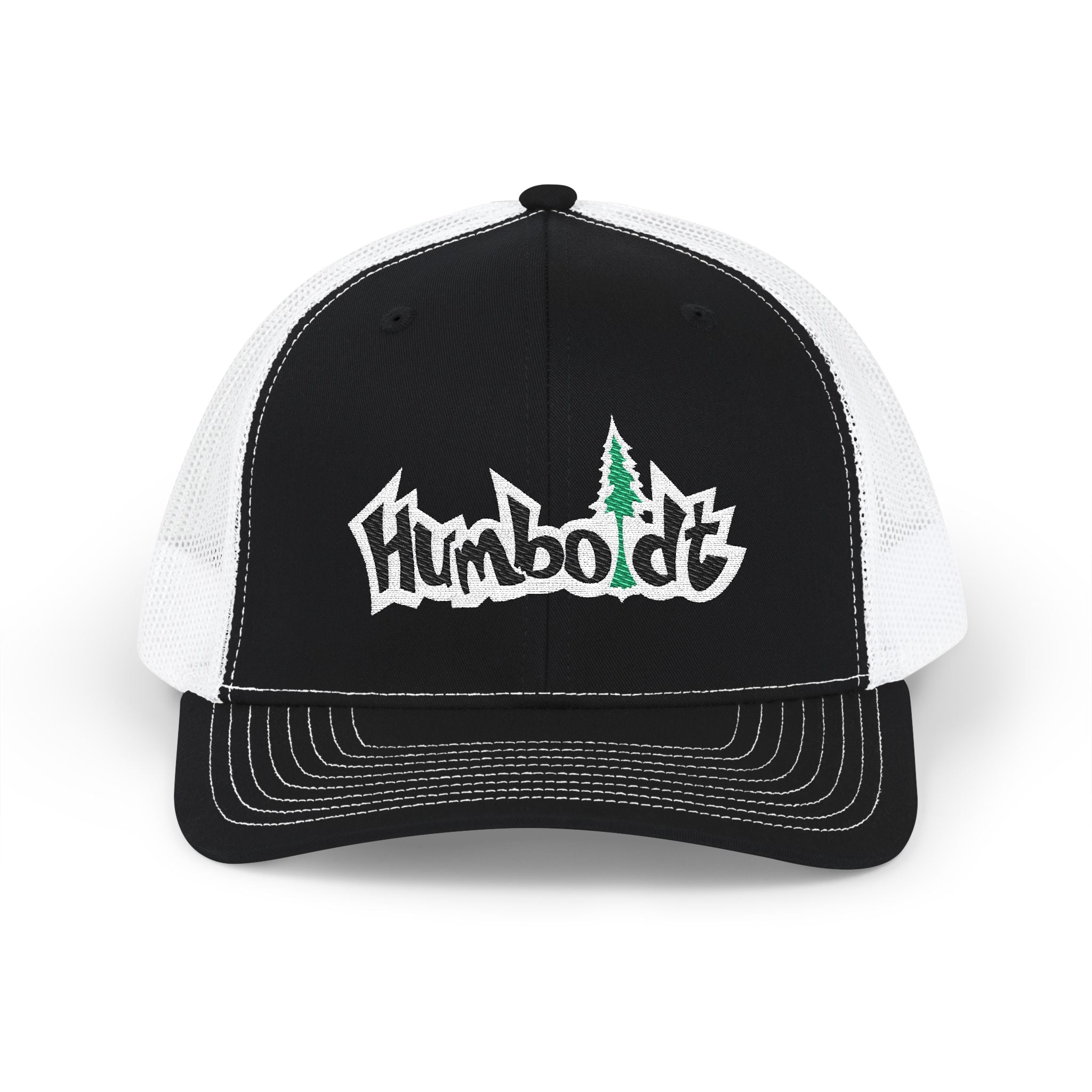Treelogo Outline Trucker Richardson 112 Snap Hat-Wht outline