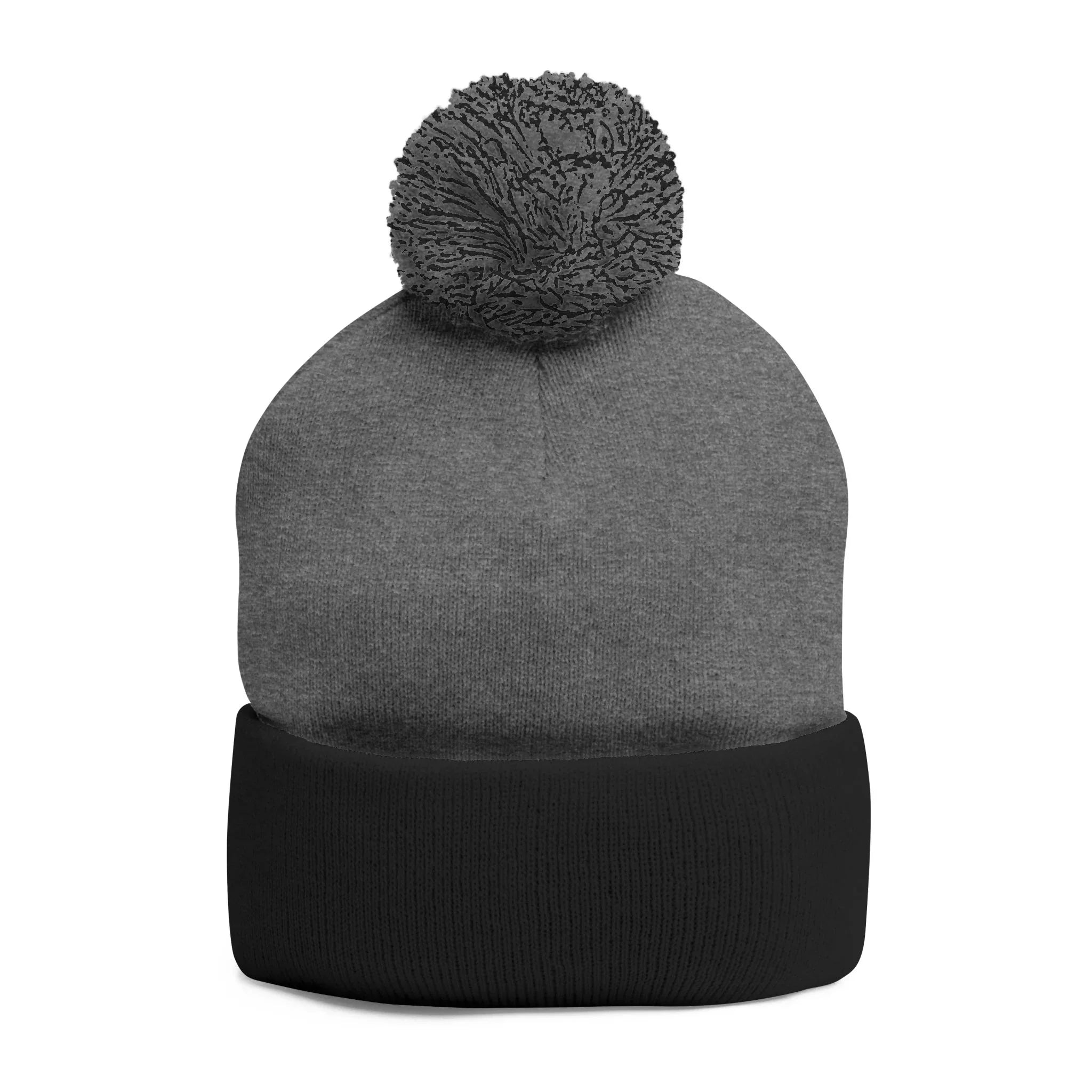 Treelogo Outline Pom Embroidered Foldup Beanie-CUSTOM ORDER