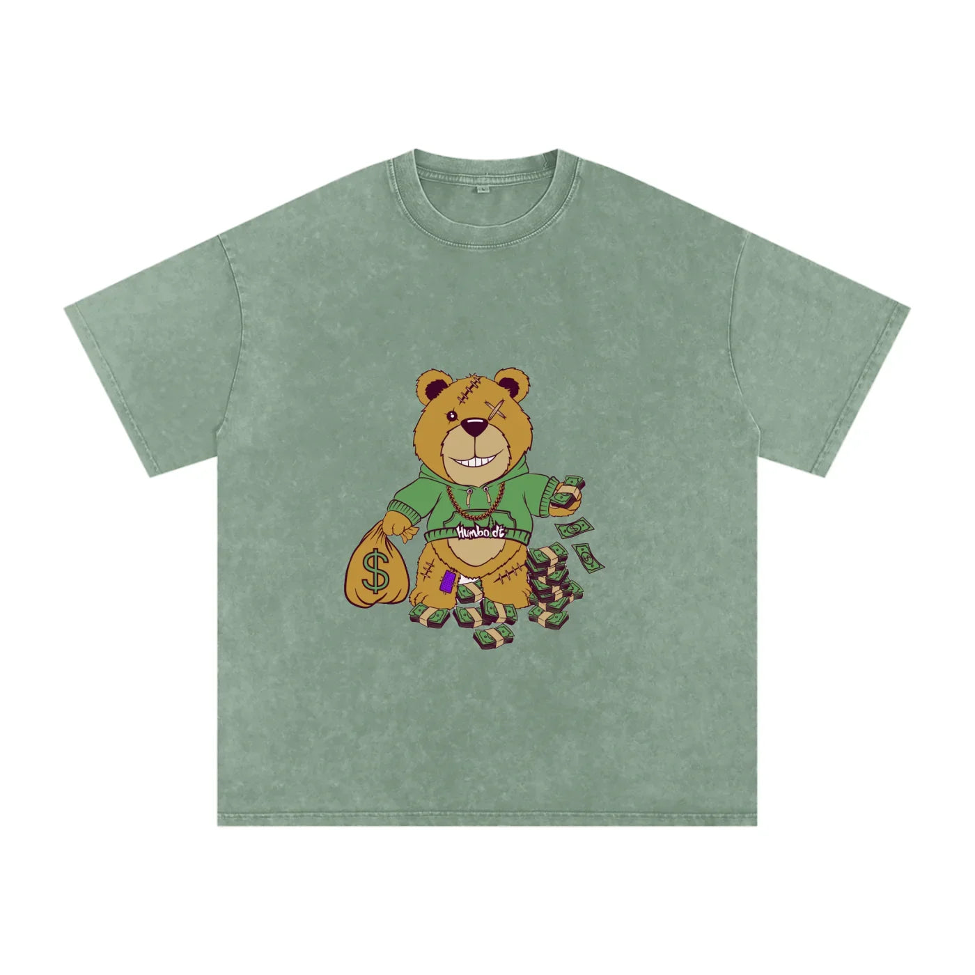 Bear Market Acid Wash Oversize TShirt - CUSTOM ORDER