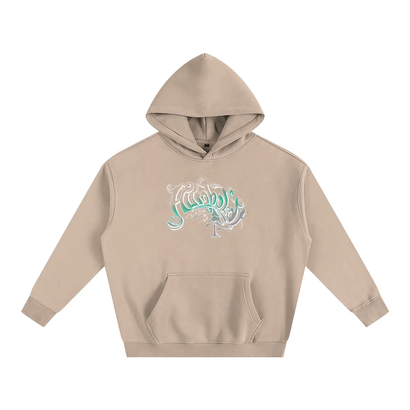 Scrolly Oversized Fleeced Pullover Hoodie - CUSTOM ORDER