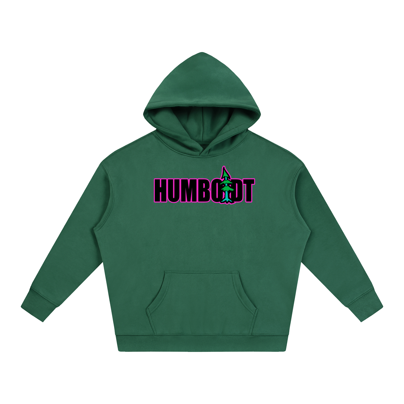 Humboldt Blockstyle Oversize Fleeced Pullover Hoodie Hot Pink Colorway - CUSTOM ORDER