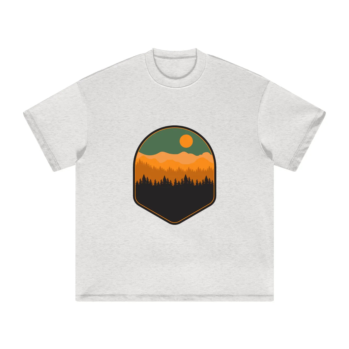 Mountain Scene Heavyweight Earth Tone Tshirt - CUSTOM ORDER