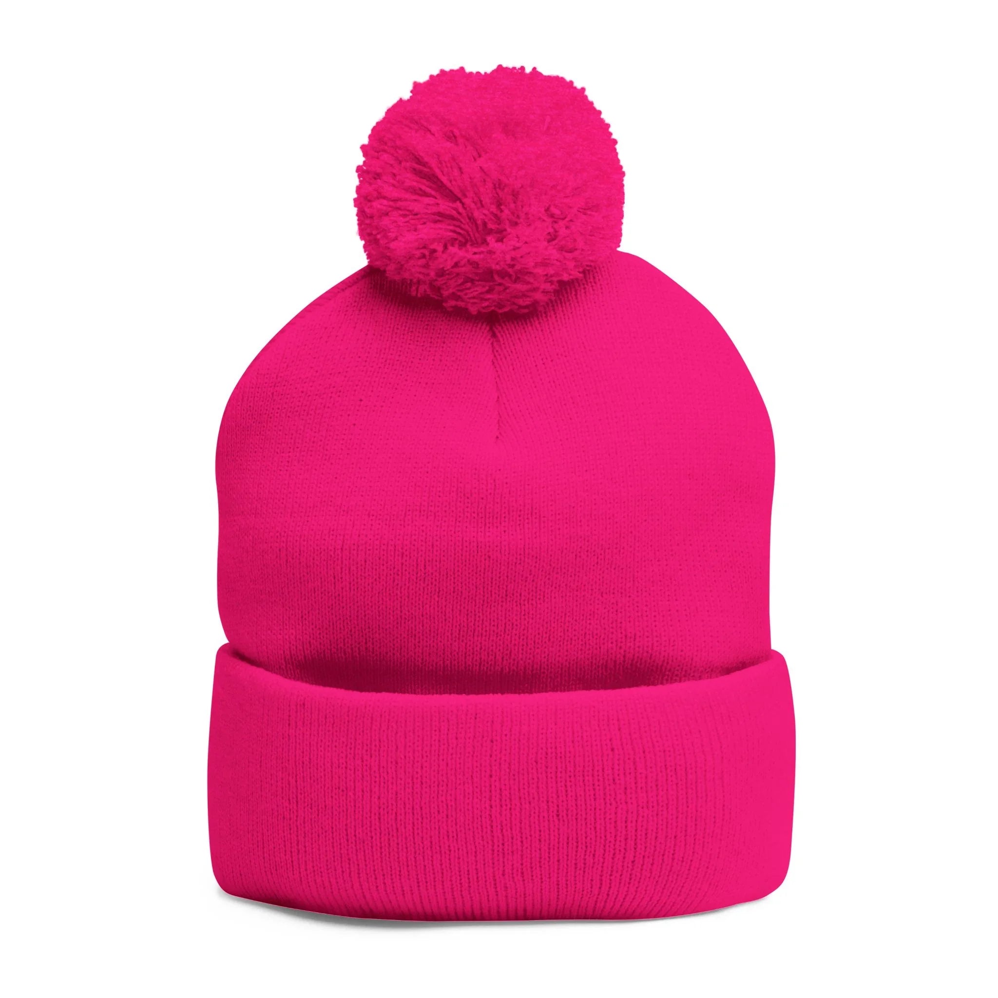 Treelogo Outline Pom Embroidered Foldup Beanie-CUSTOM ORDER