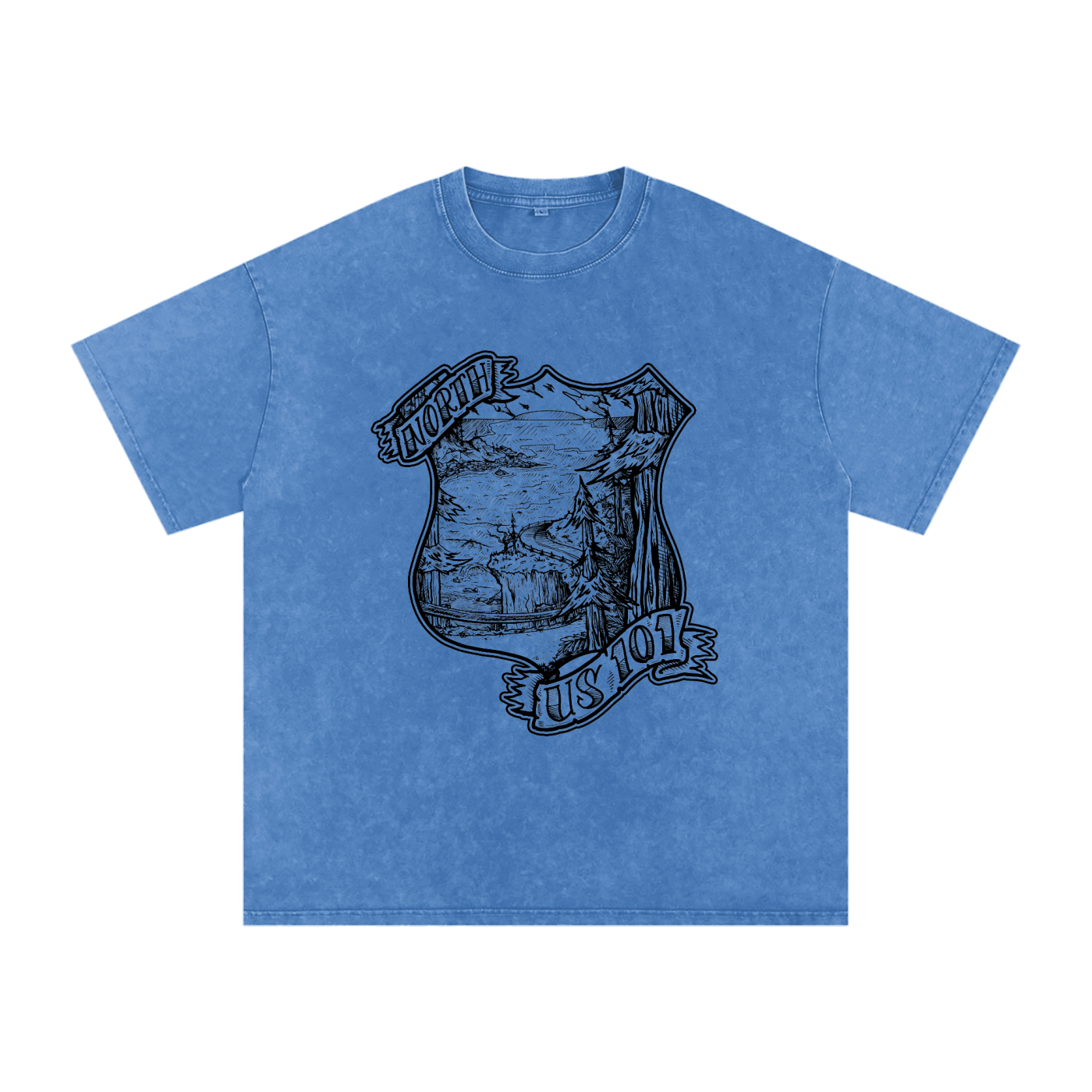 101 North Snow Washed Oversized Cotton T-Shirt-CUSTOM ORDER