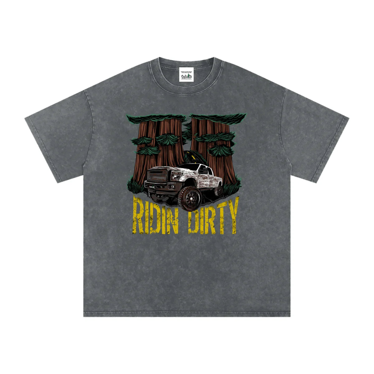 Ridin Dirty Snow Washed Oversized Cotton TShirt - CUSTOM ORDER