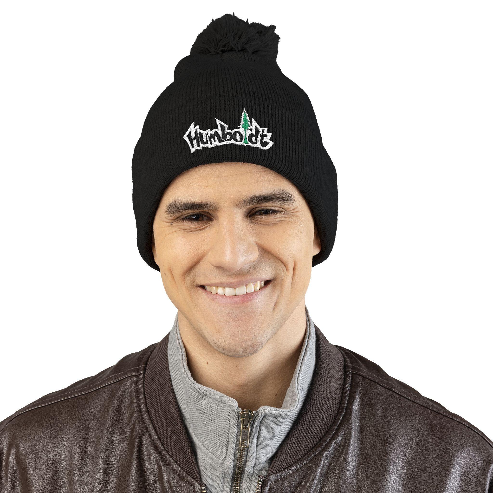 Treelogo Outline Pom Embroidered Foldup Beanie-CUSTOM ORDER
