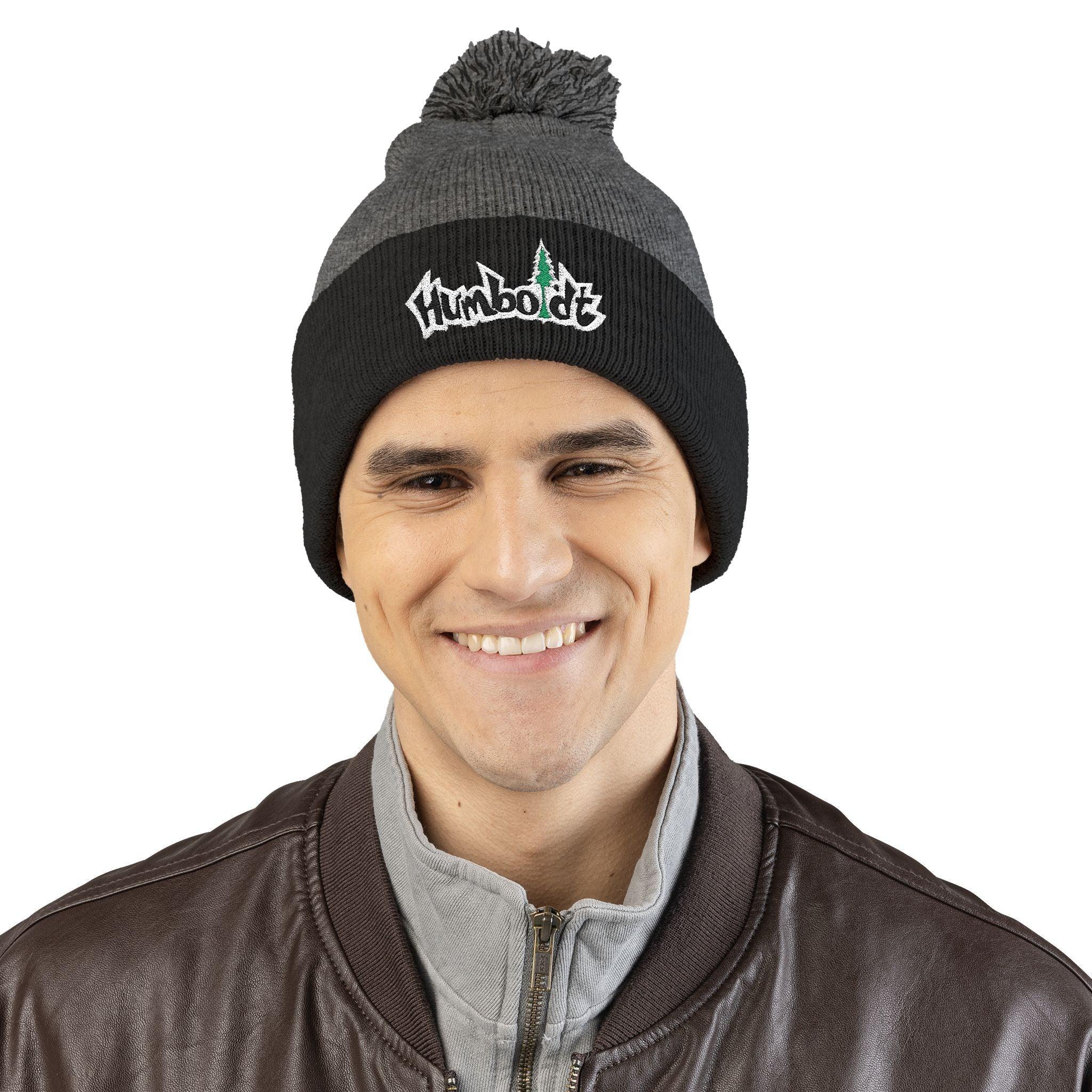 Treelogo Outline Pom Embroidered Foldup Beanie-CUSTOM ORDER