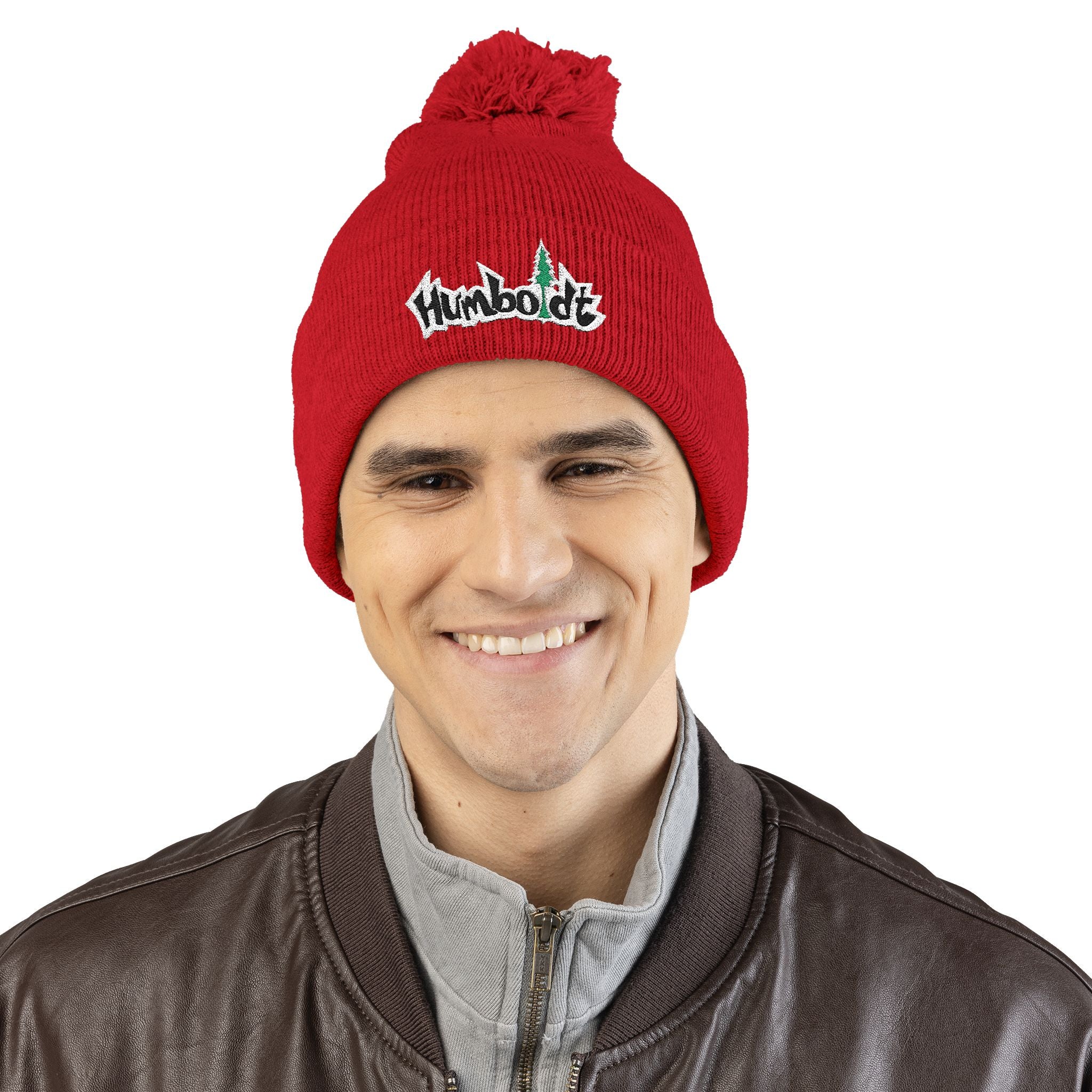 Treelogo Outline Pom Foldup Beanie