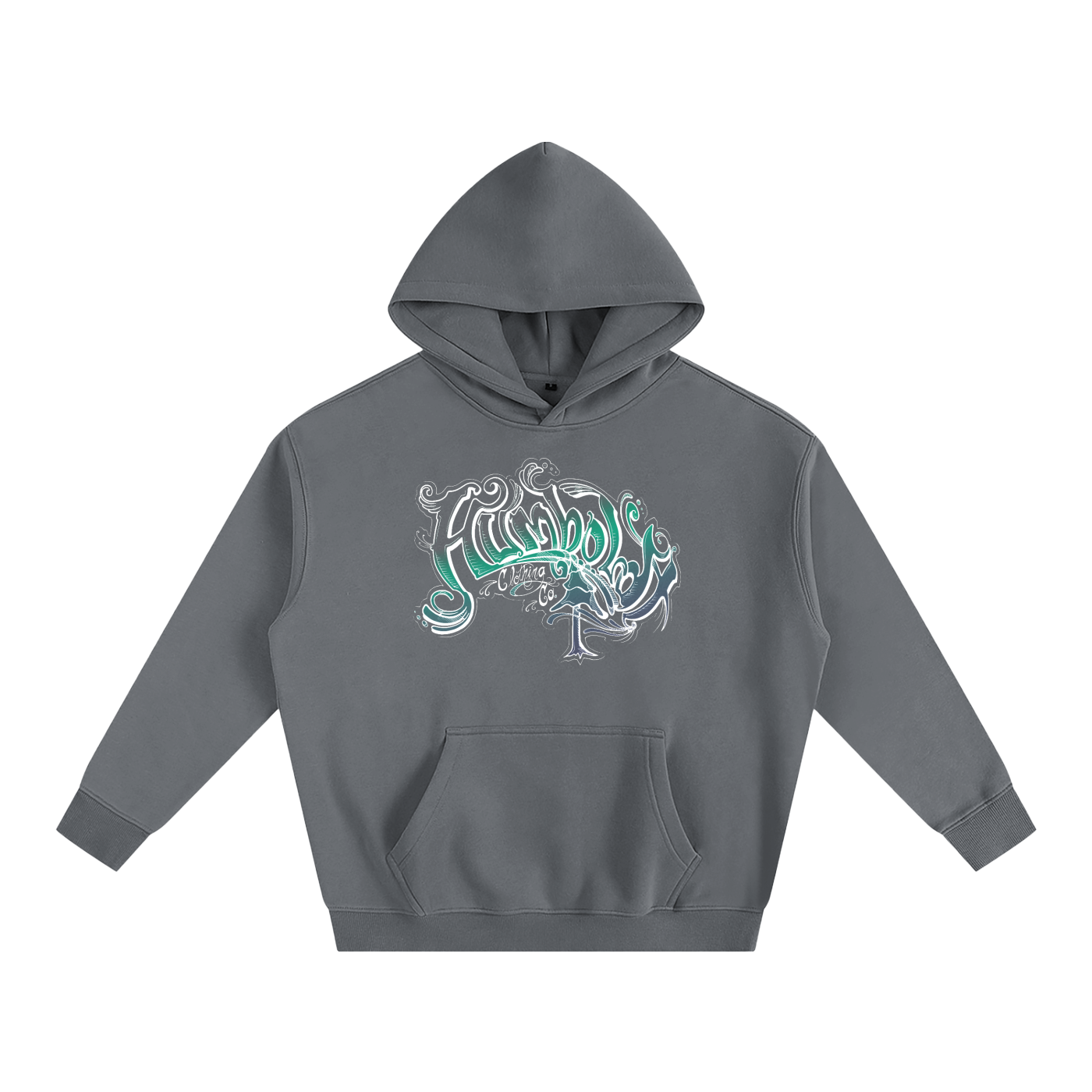 Scrolly Oversized Fleeced Pullover Hoodie - CUSTOM ORDER