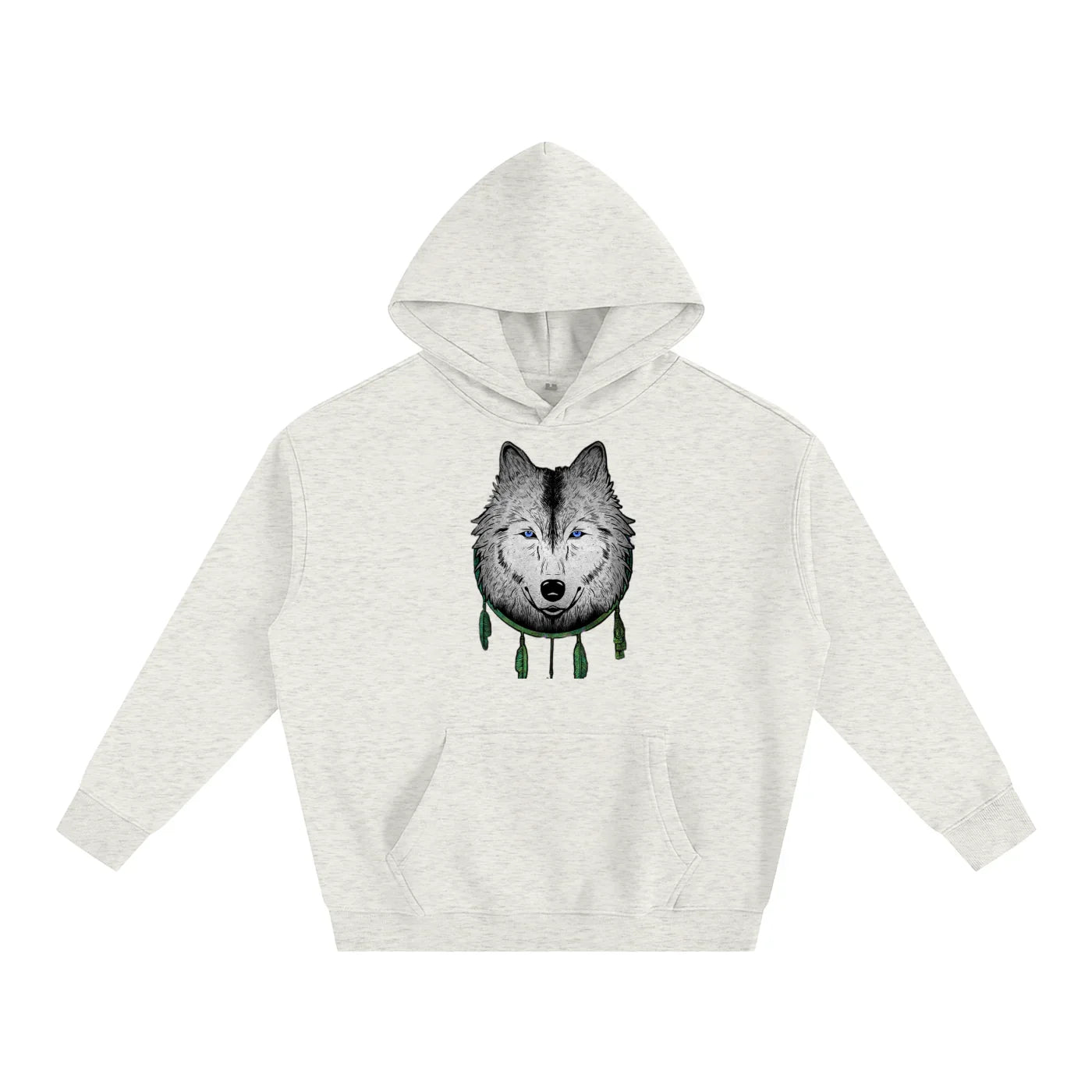 White Wolf Oversized Fleeced Pullover Hoodie - CUSTOM ORDER
