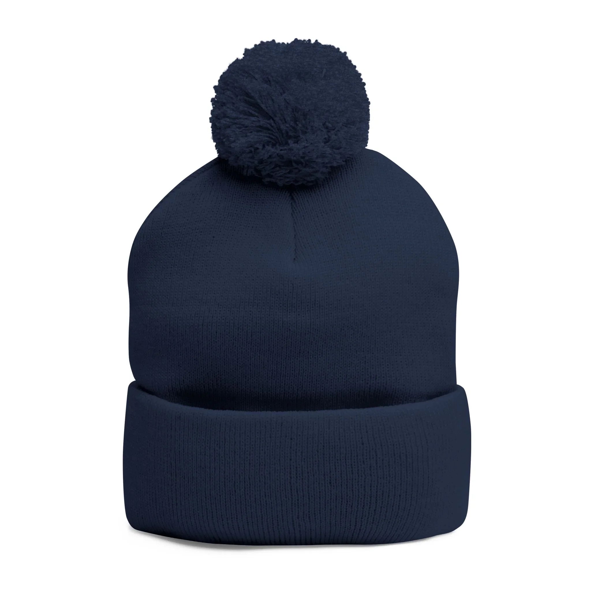 Treelogo Outline Pom Embroidered Foldup Beanie-CUSTOM ORDER