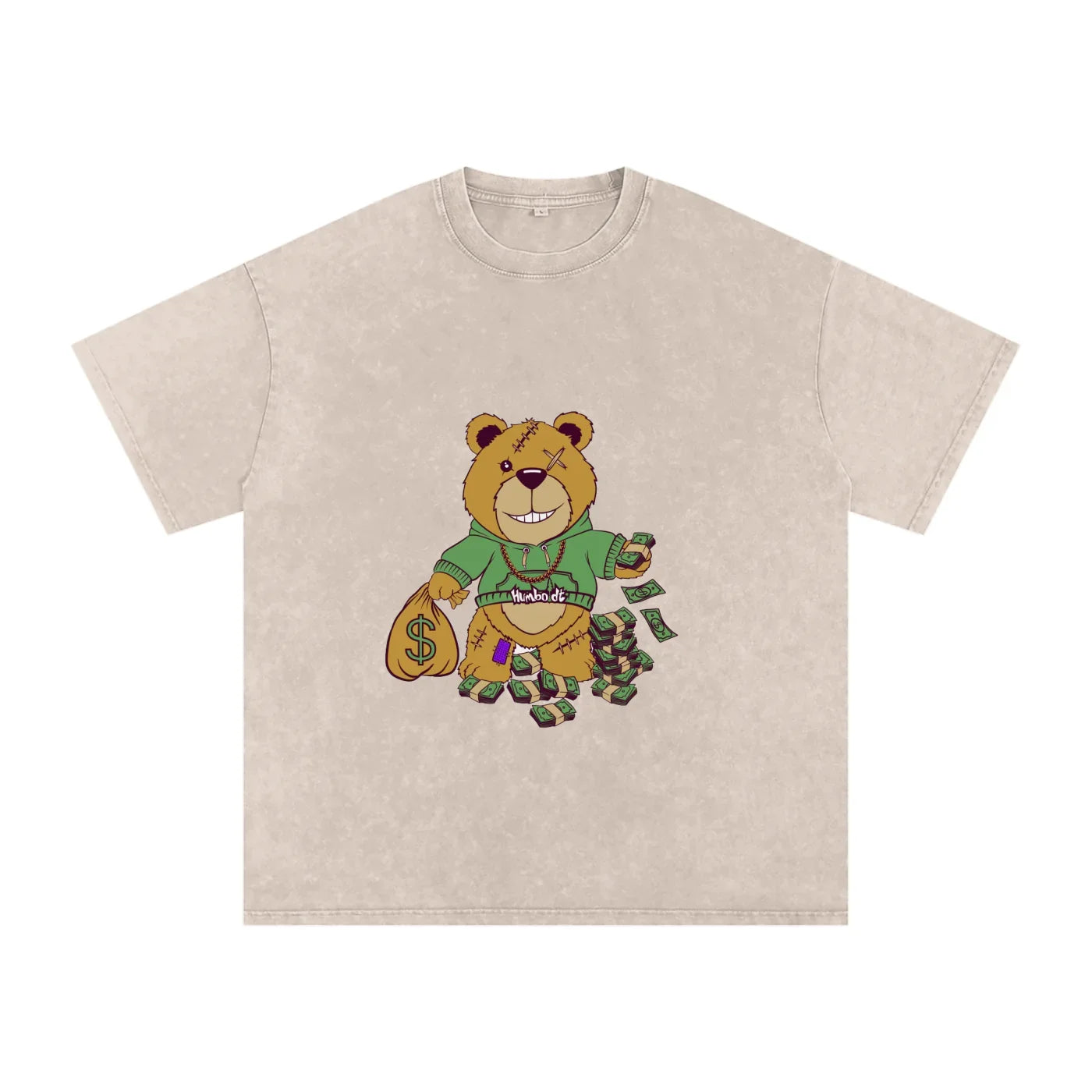 Bear Market Acid Wash Oversize TShirt - CUSTOM ORDER