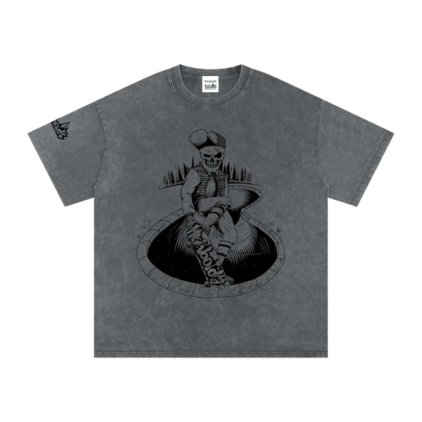 Skate Life Snow Washed Oversized Cotton T-Shirt-CUSTOM ORDER