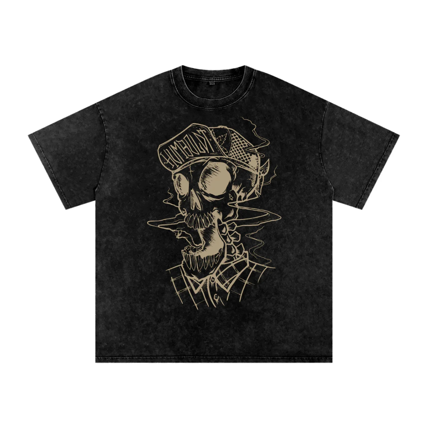 Skully Snow Washed Oversized Cotton Tshirt-CUSTOM ORDER