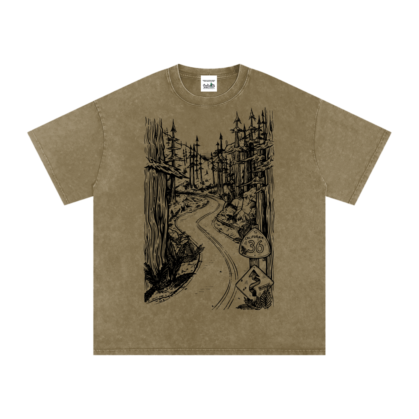 Highway 36 Snow Washed Oversized Cotton T-Shirt-CUSTOM ORDER