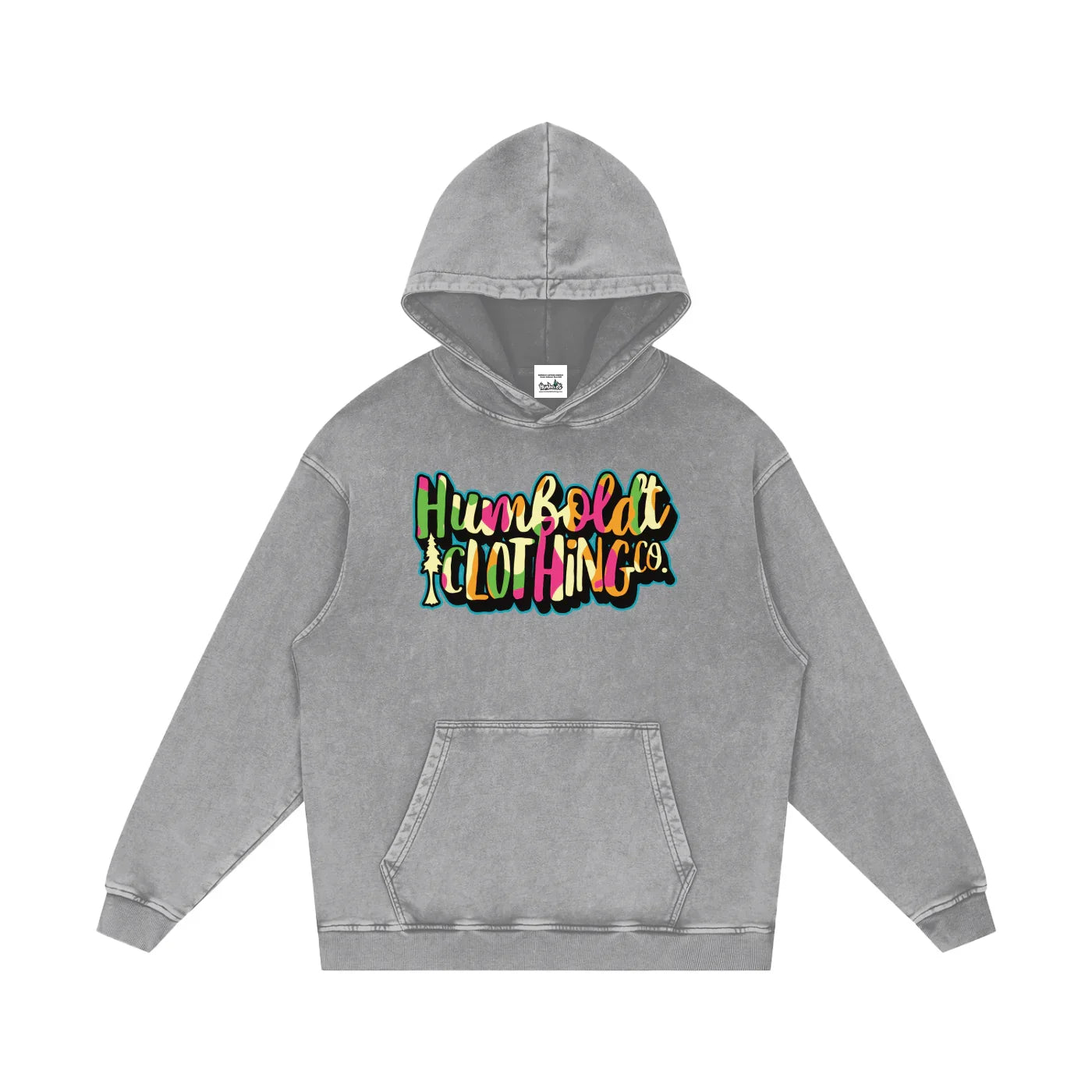 Chromatic Pop Snow Washed Loose Cotton Pullover Hoodie-CUSTOM ORDER