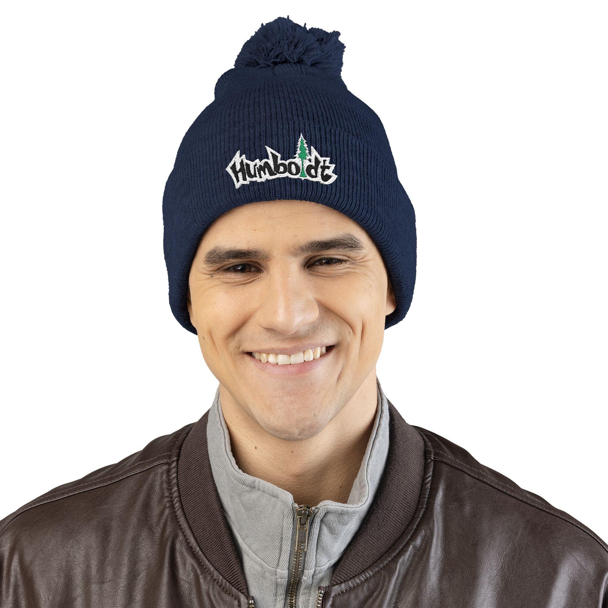 Treelogo Outline Pom Embroidered Foldup Beanie-CUSTOM ORDER