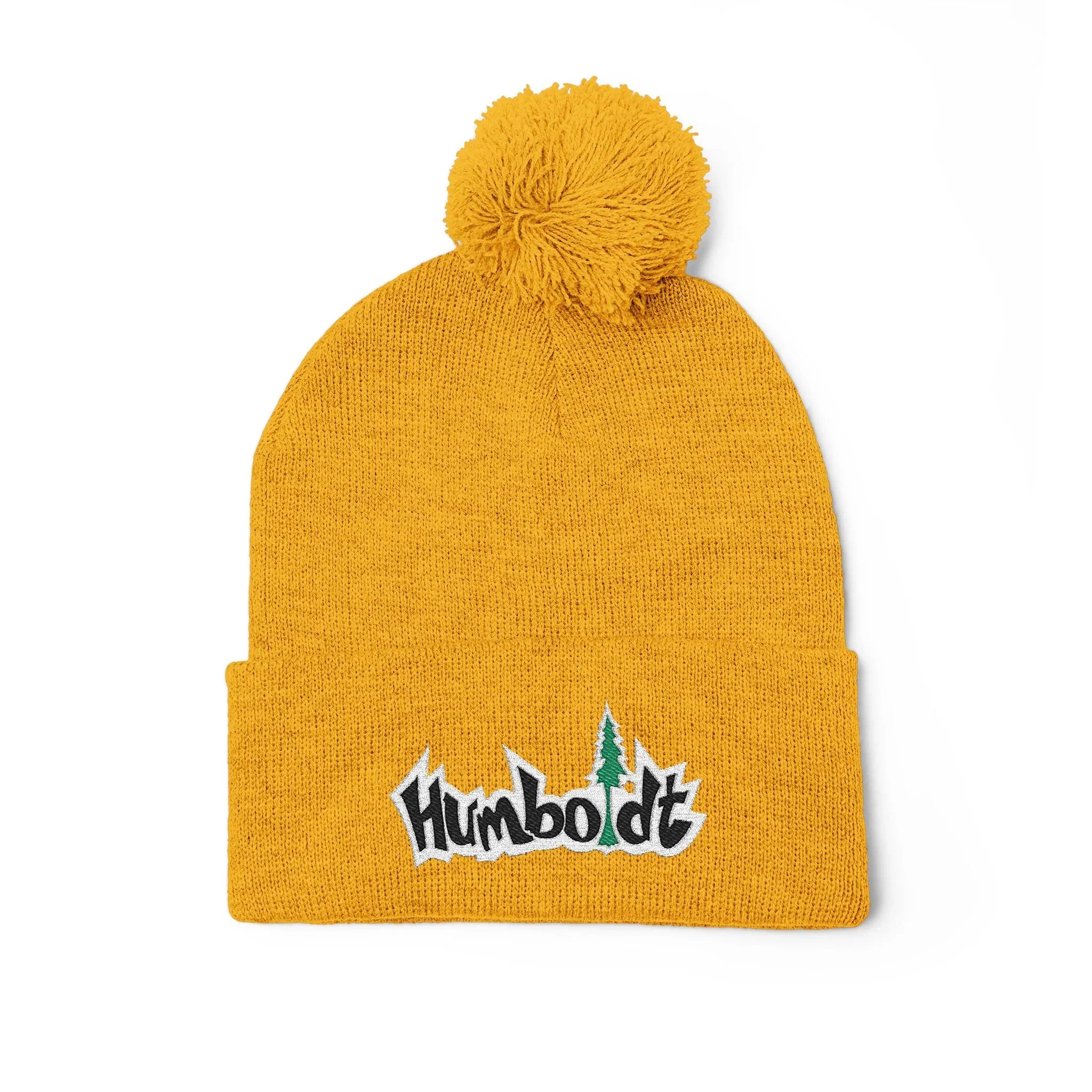 Treelogo Outline Pom Embroidered Foldup Beanie-CUSTOM ORDER