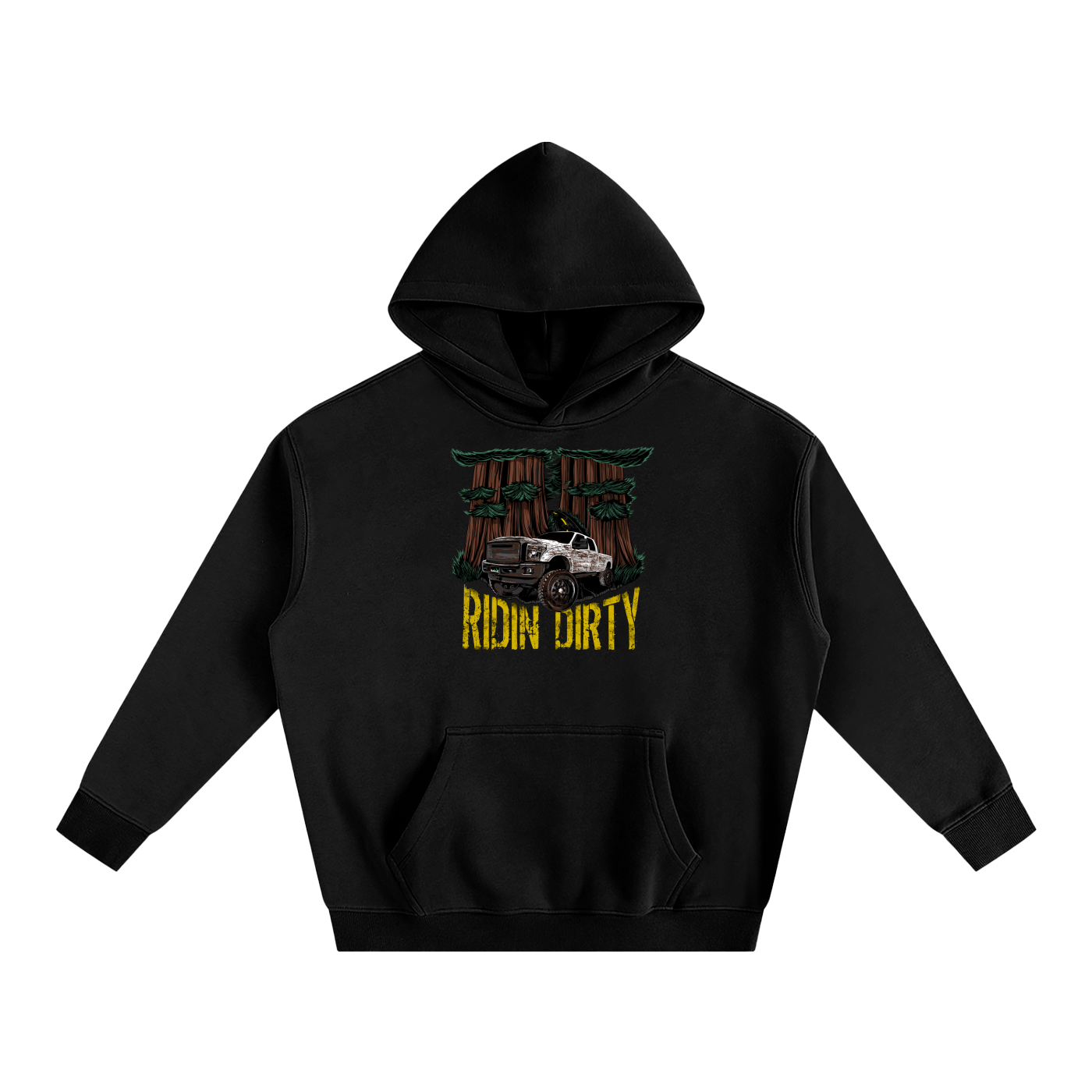Ridin Dirty Oversize Fleeced Hoodie-CUSTOM ORDER