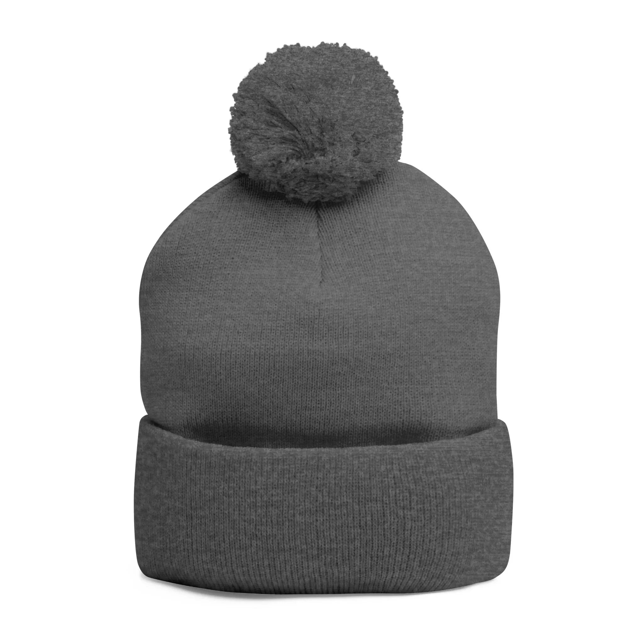 Treelogo Outline Pom Embroidered Foldup Beanie-CUSTOM ORDER