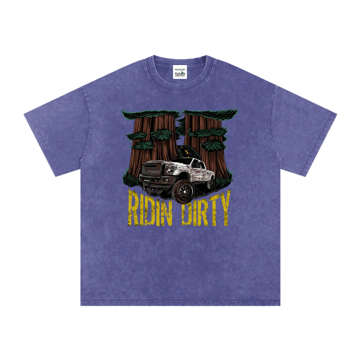 Ridin Dirty Snow Washed Oversized Cotton TShirt - CUSTOM ORDER