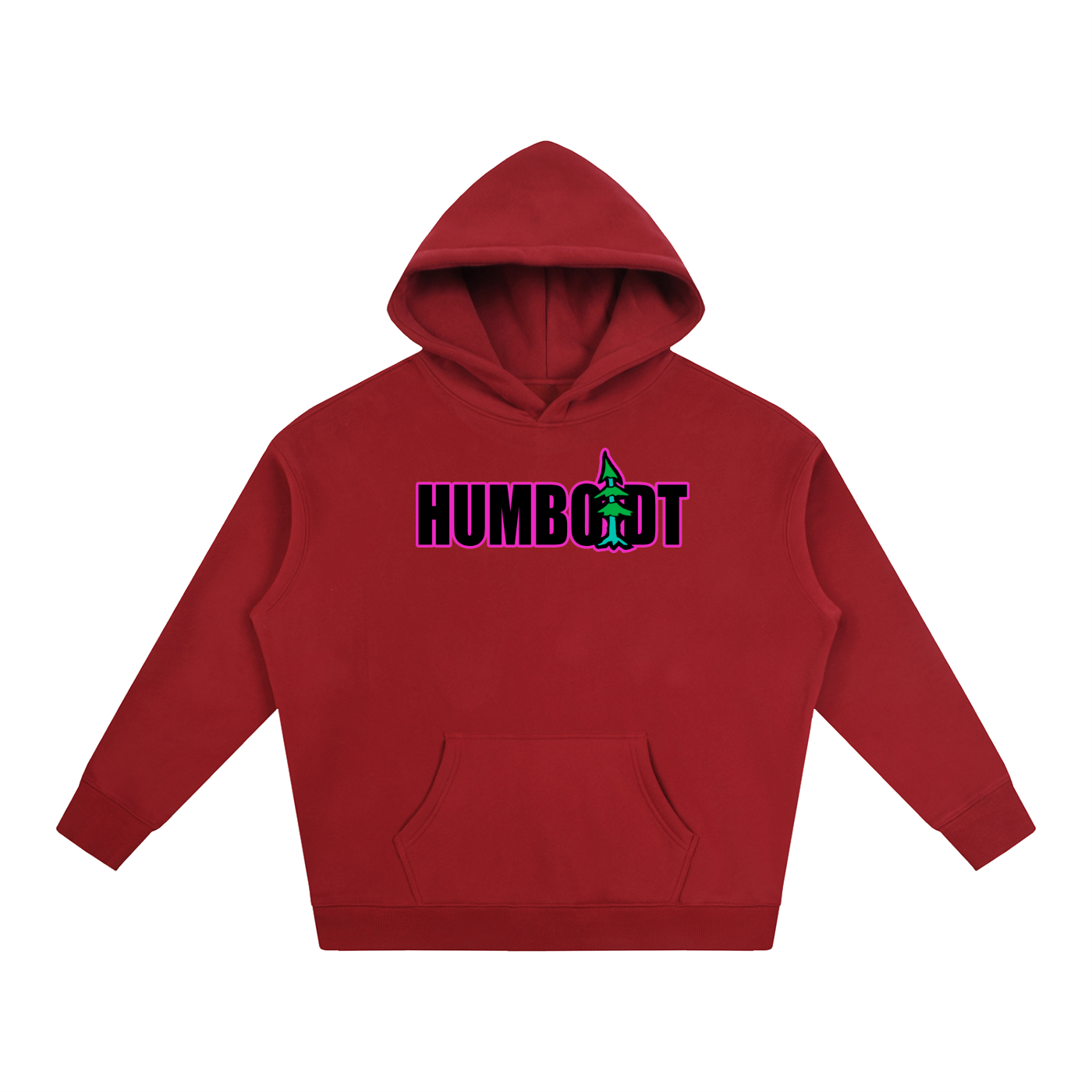 Humboldt Blockstyle Oversize Fleeced Pullover Hoodie Hot Pink Colorway - CUSTOM ORDER