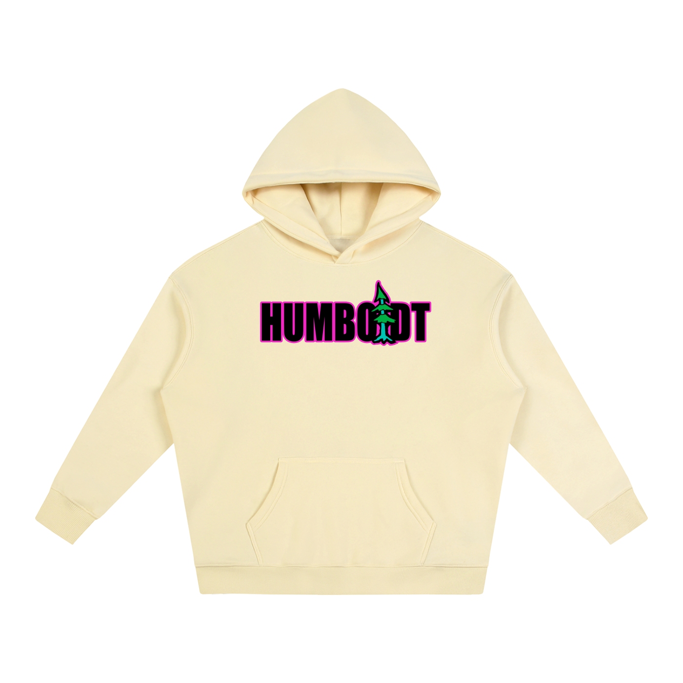 Humboldt Blockstyle Oversize Fleeced Pullover Hoodie Hot Pink Colorway - CUSTOM ORDER