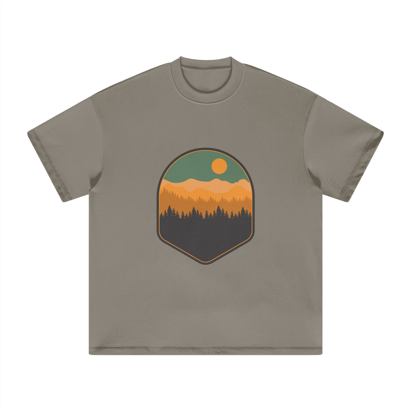 Mountain Scene Earth Tone T-Shirt
