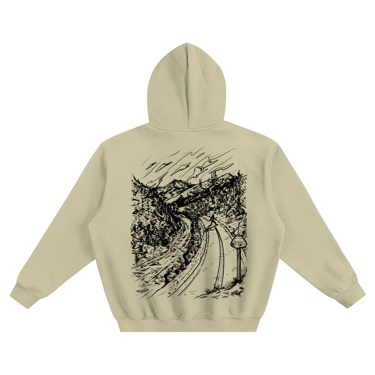 Highway 299 Bigfoot Fleeced Boxy Pullover Hoodie - CUSTOM ORDER