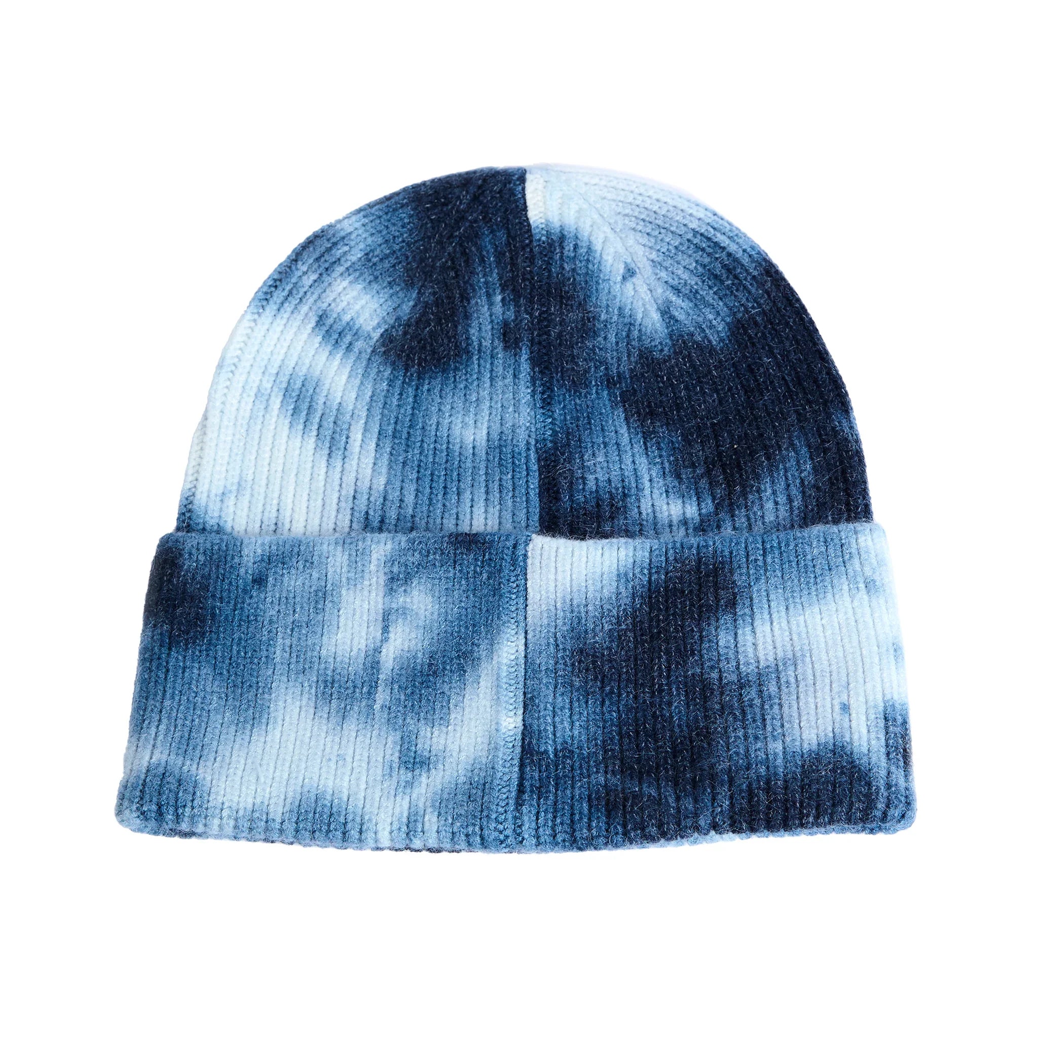 Fun Color TieDye Foldup Beanie Blue