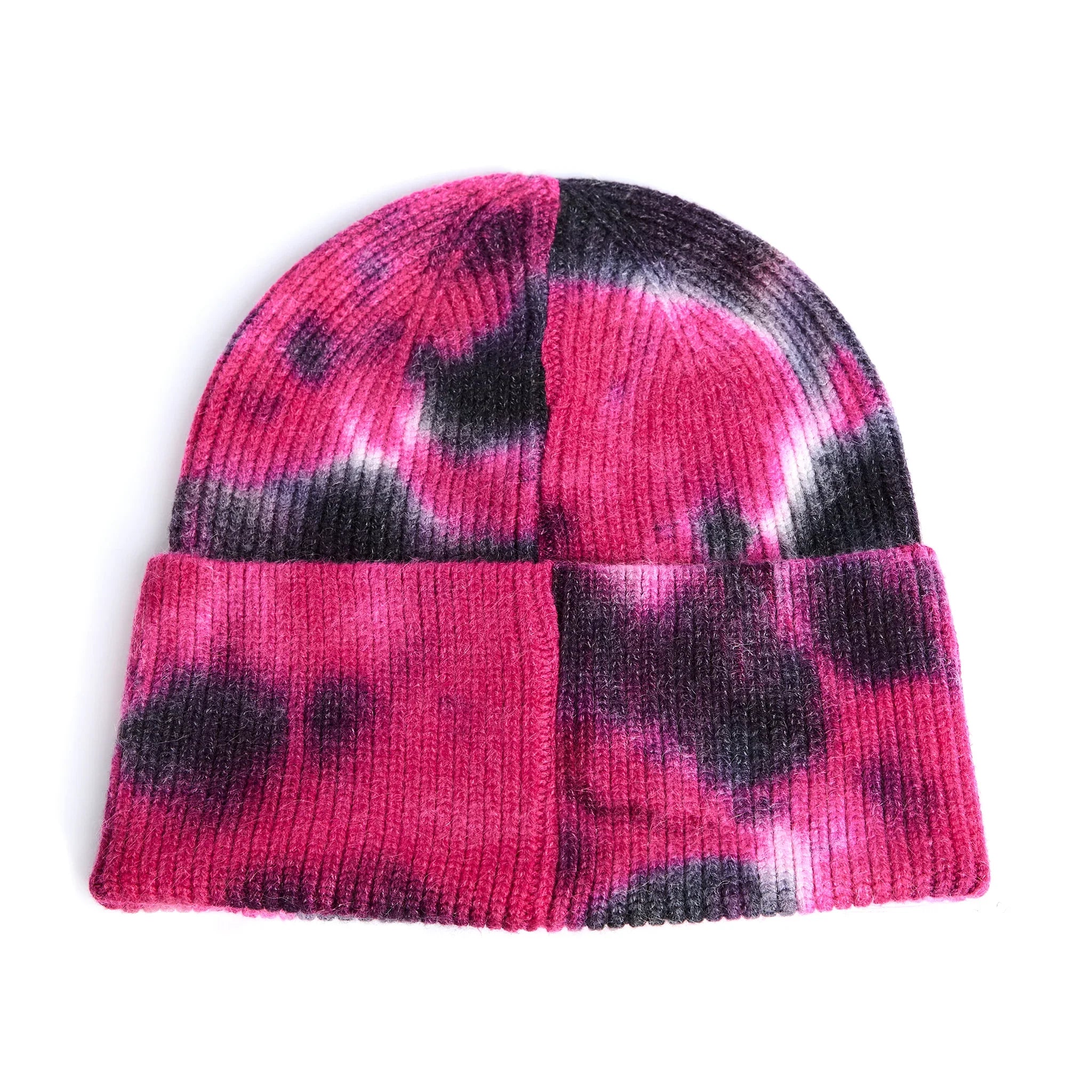 FunColor TieDye Foldup Beanie Pink-Grey