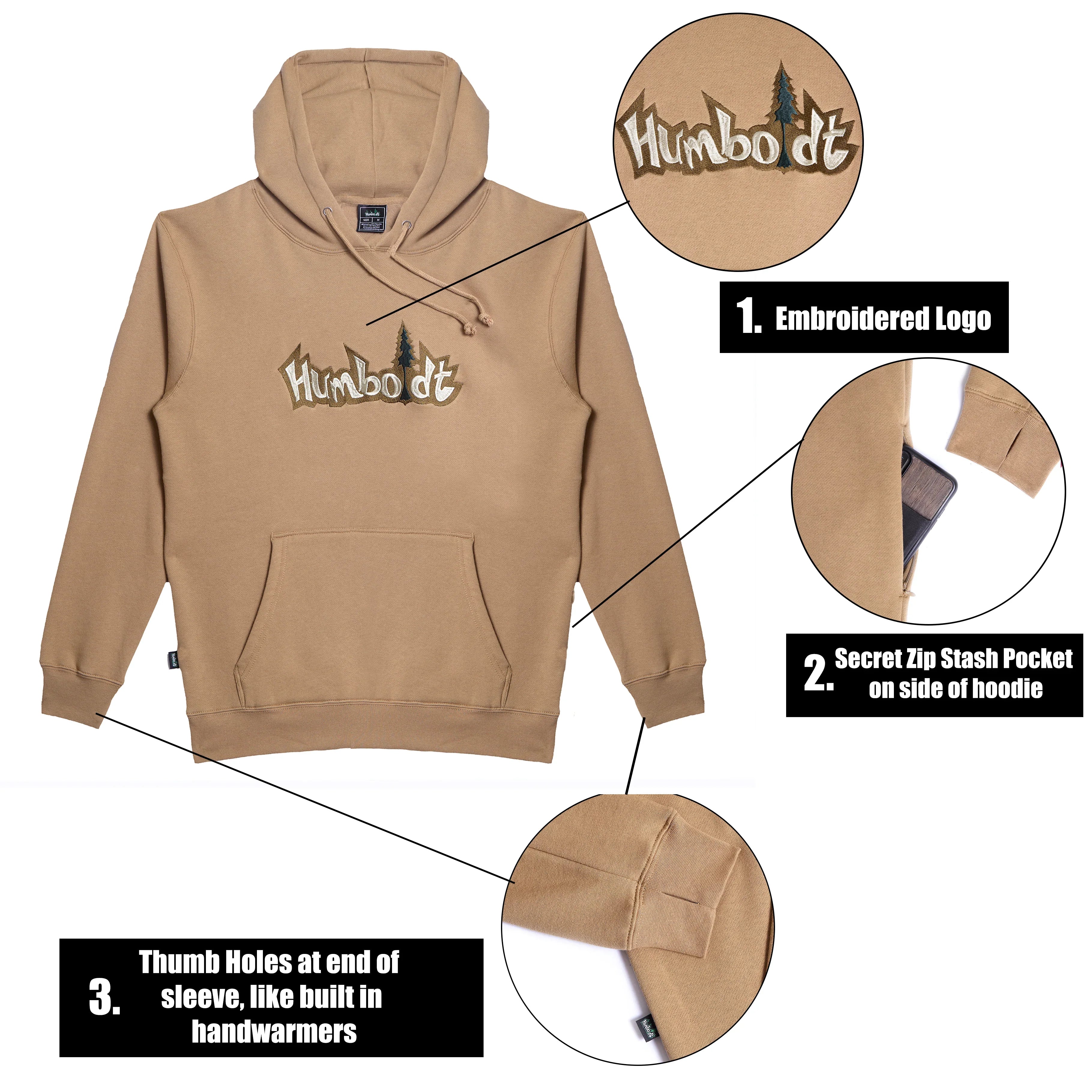 Big Treelogo EMB P/O KHA-BRN-FOR Pullover Hoodie