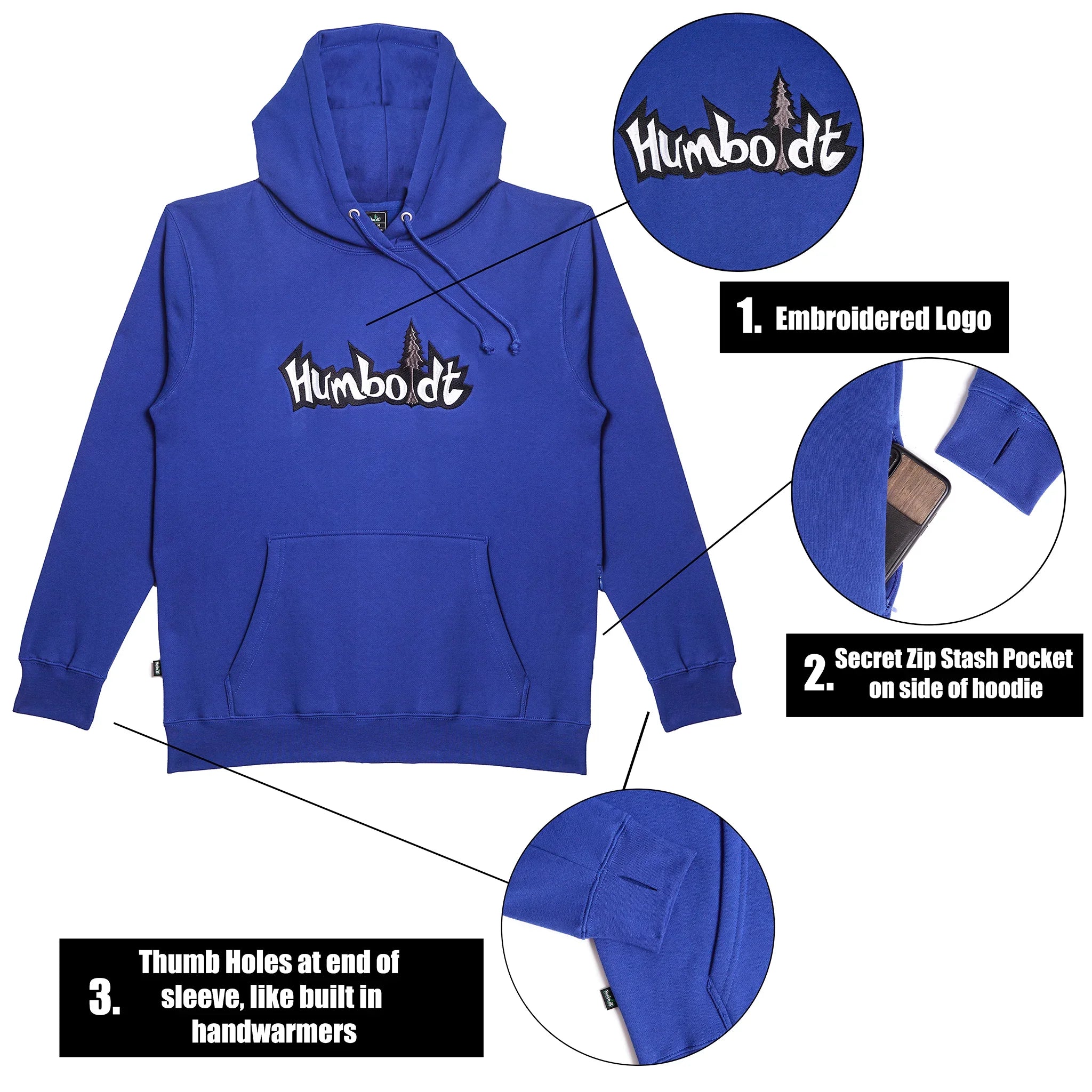 Big Treelogo EMB P/O ROY-BLK-GRY Pullover Hoodie