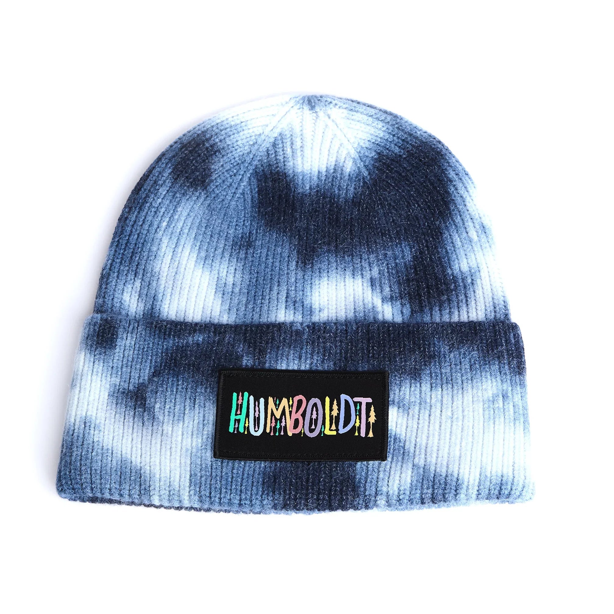 Fun Color TieDye Foldup Beanie Blue