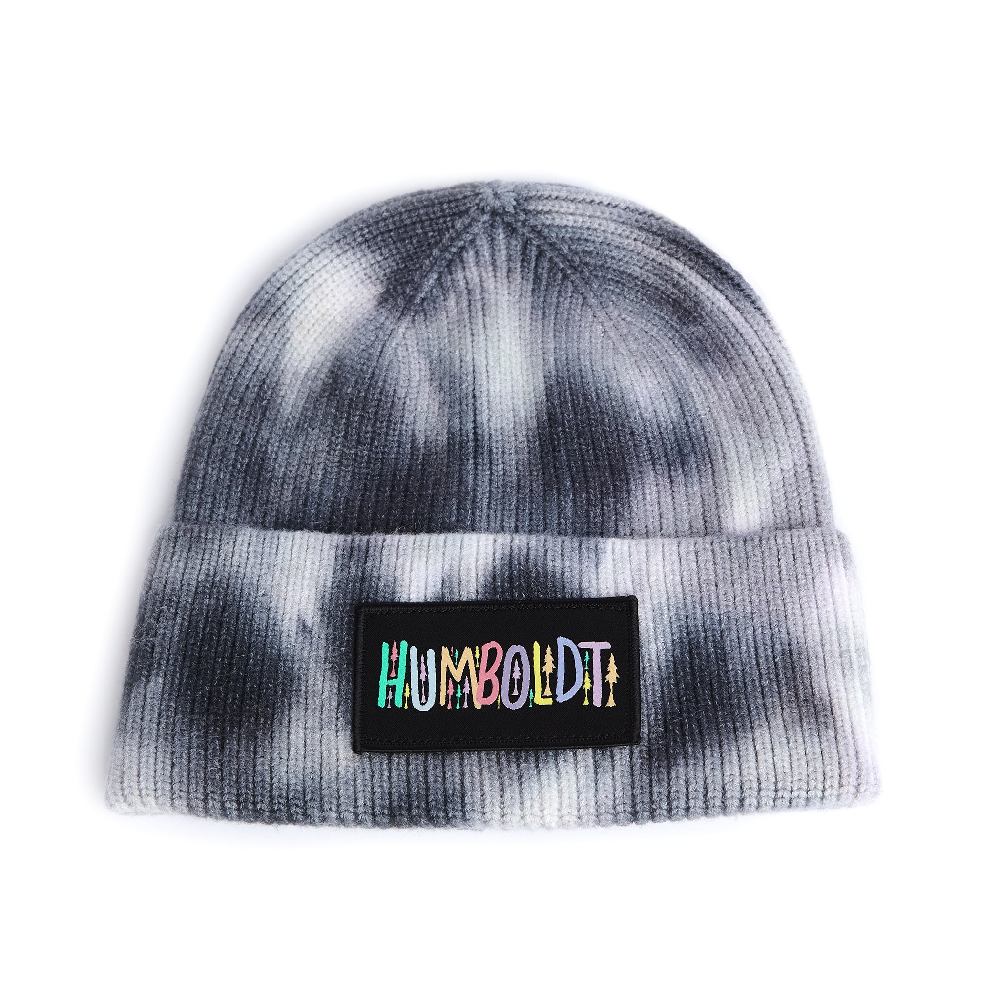 Fun With Color Tie Dye Foldup Beanie Grey