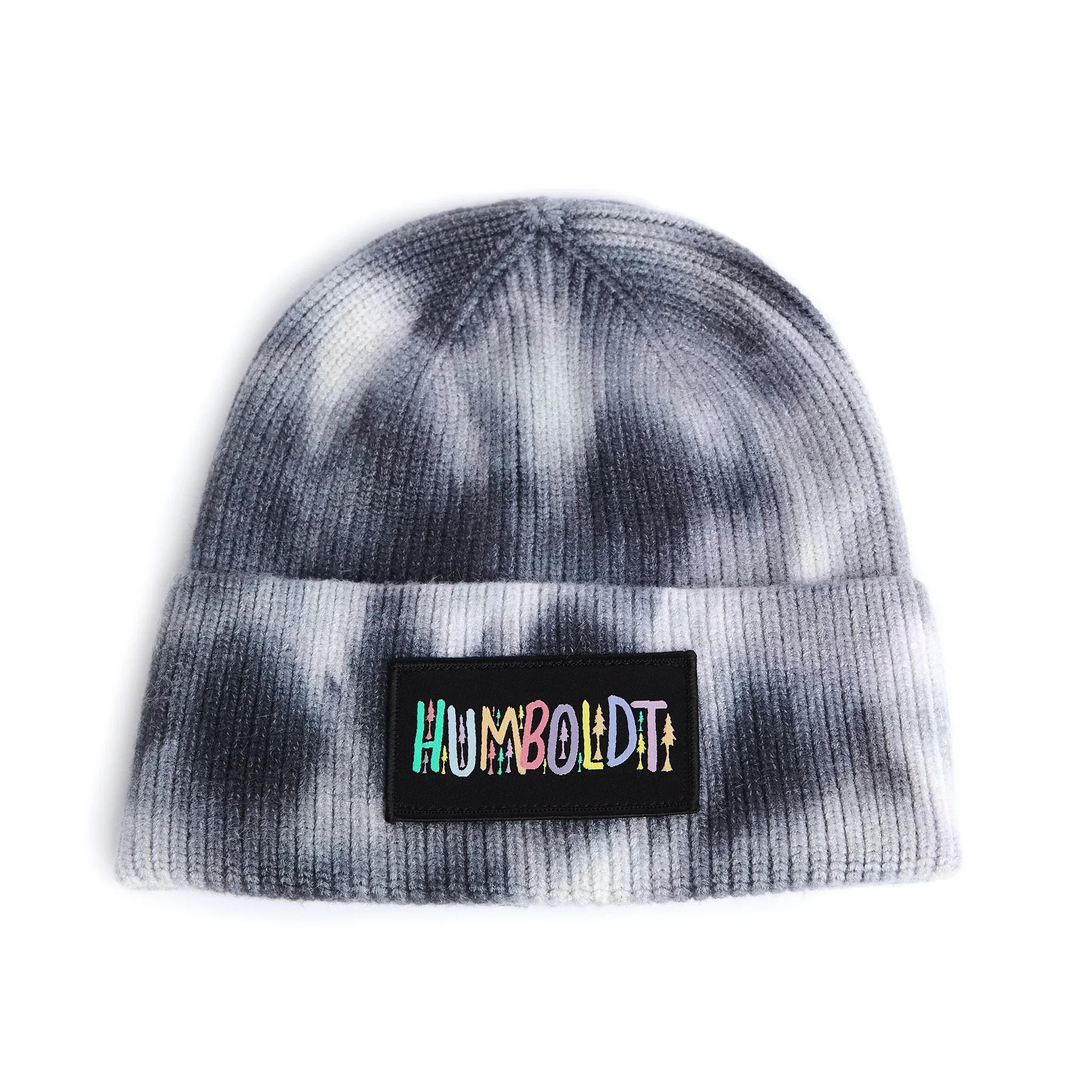 Fun Color TieDye Foldup Beanie Grey