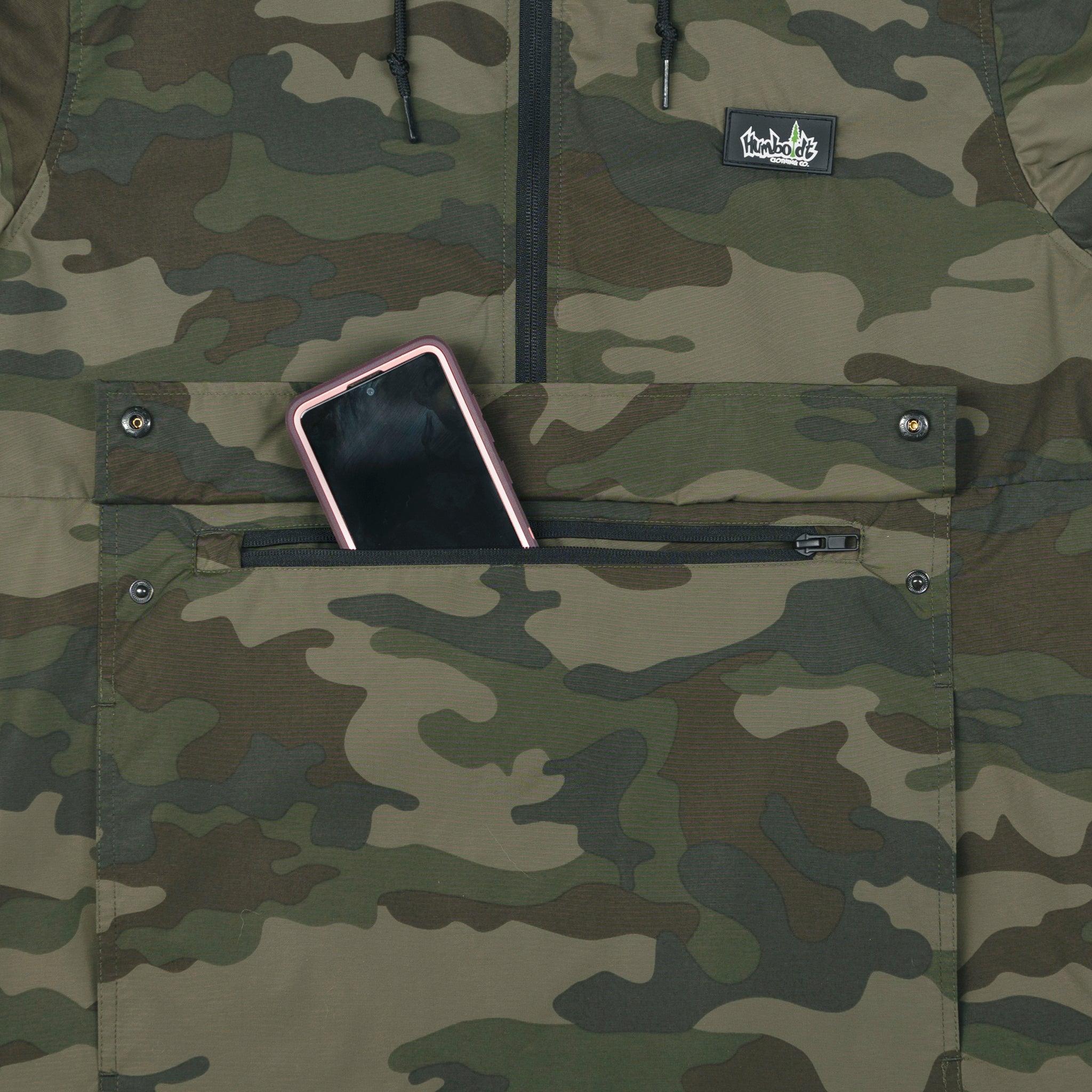 Humboldt Nylon Anorak Windbreaker Jacket Forest Camo