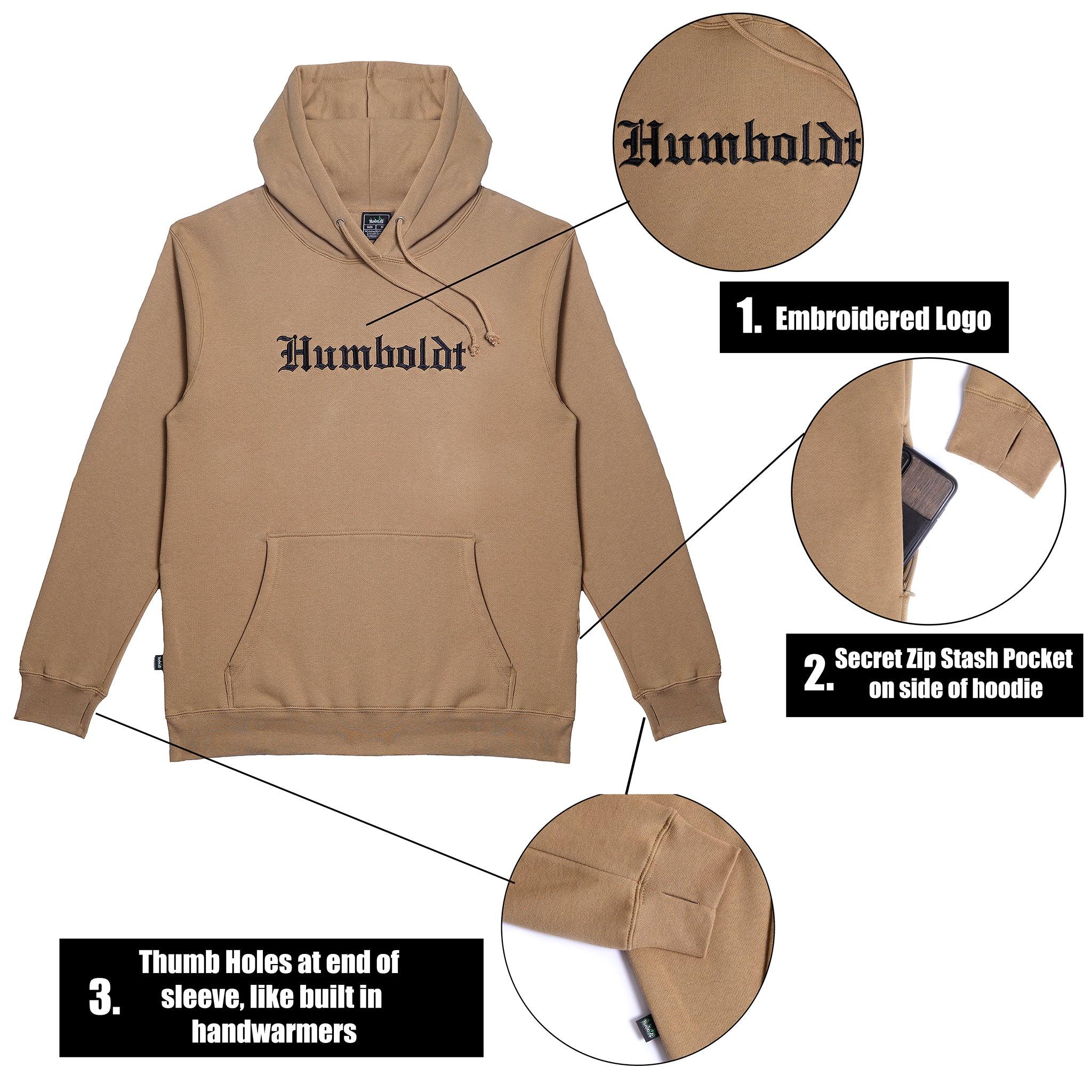 Old English EMB P/O KHA-BLK Pullover Hoodie