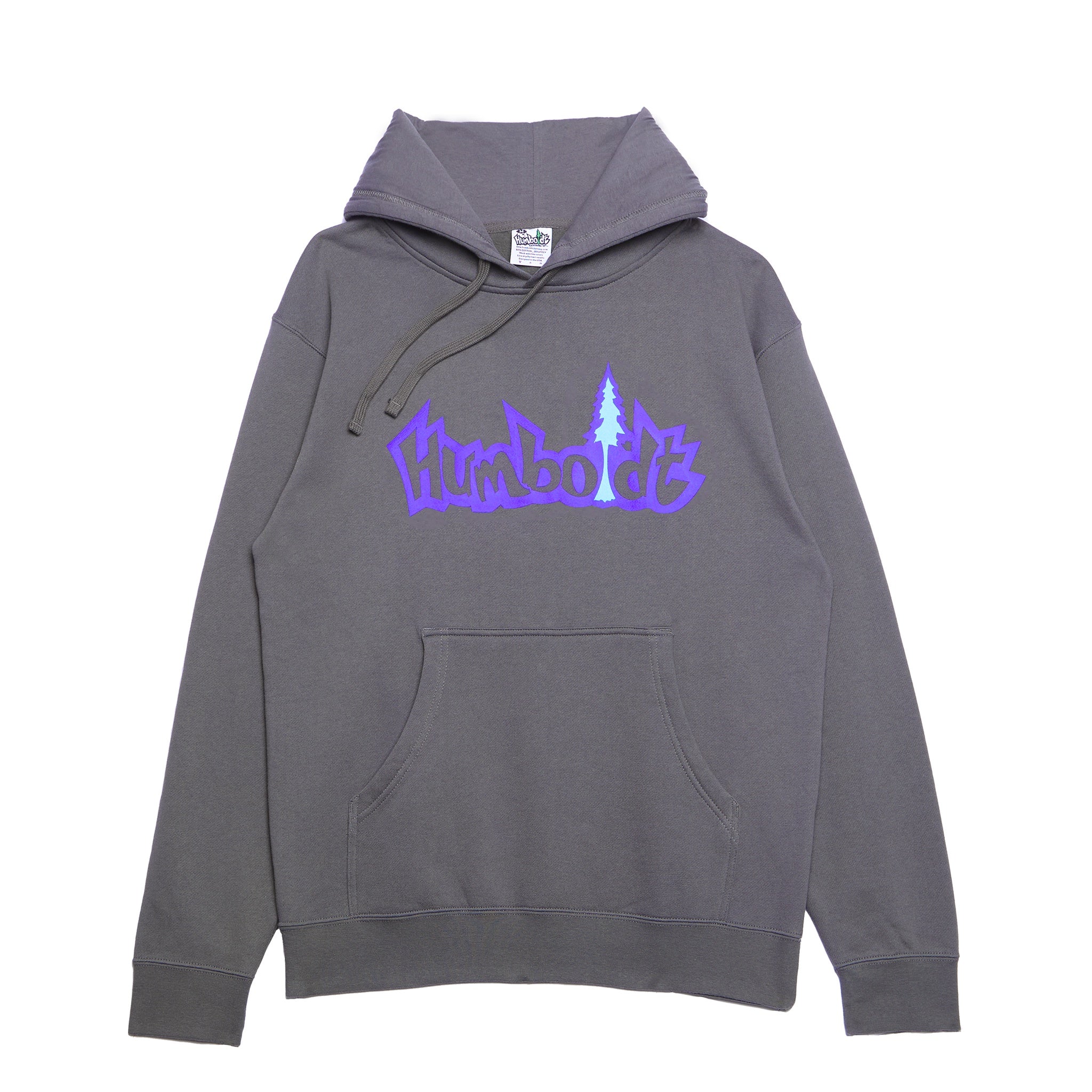 Treelogo Print Midweight P/O Hoodie Charcoal Solid