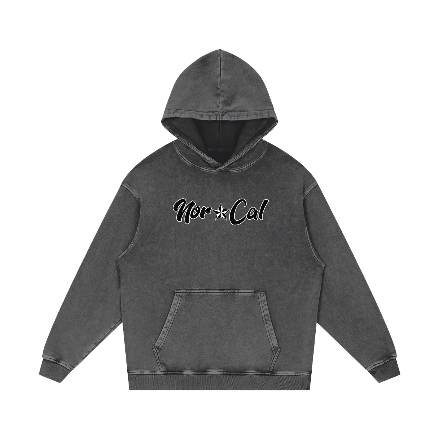 Norcal Acid Wash Oversize Pullover Hoodie - CUSTOM ORDER