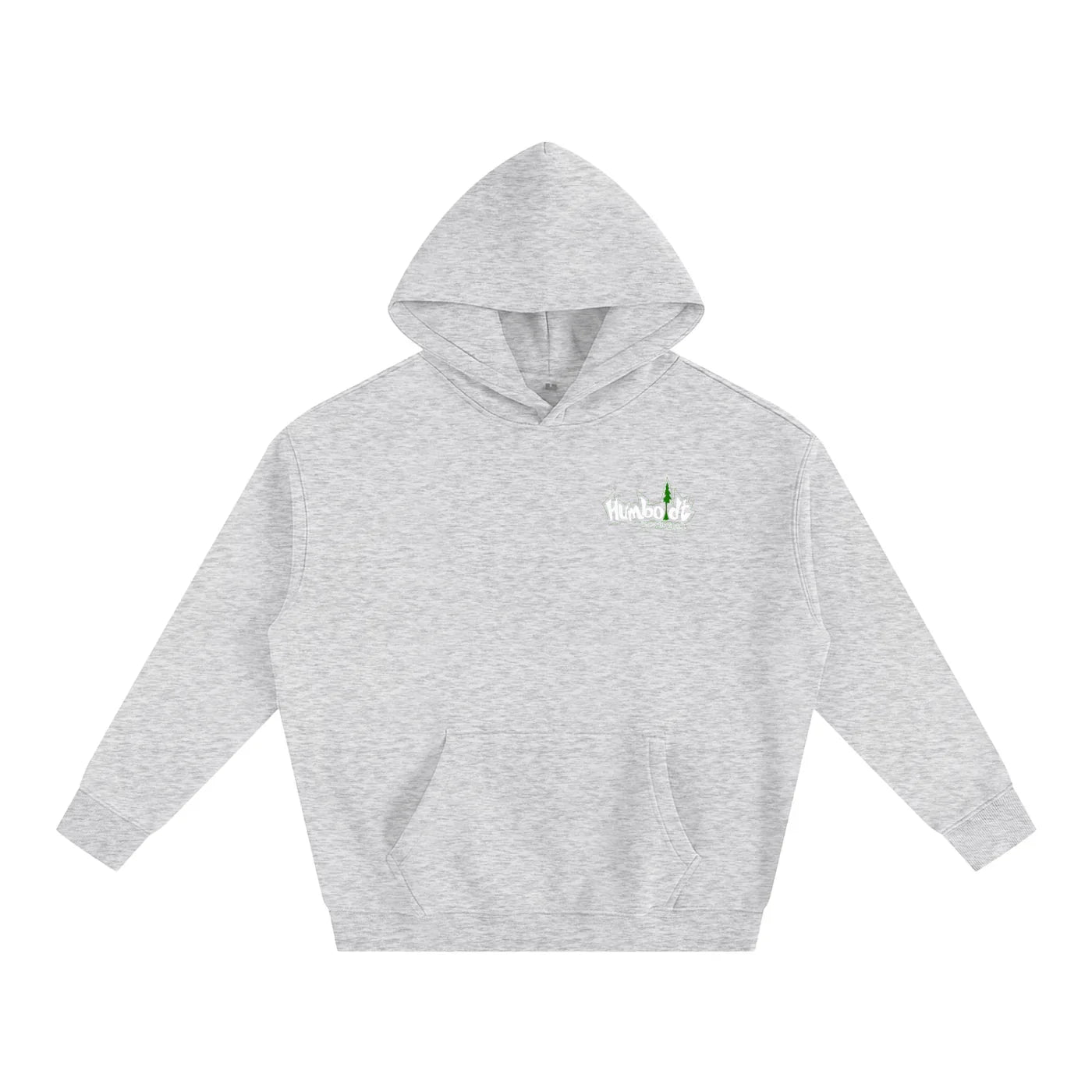 Gray hoodie with Humboldt logo, blending outdoor style and urban streetwear for Northern California vibes.
